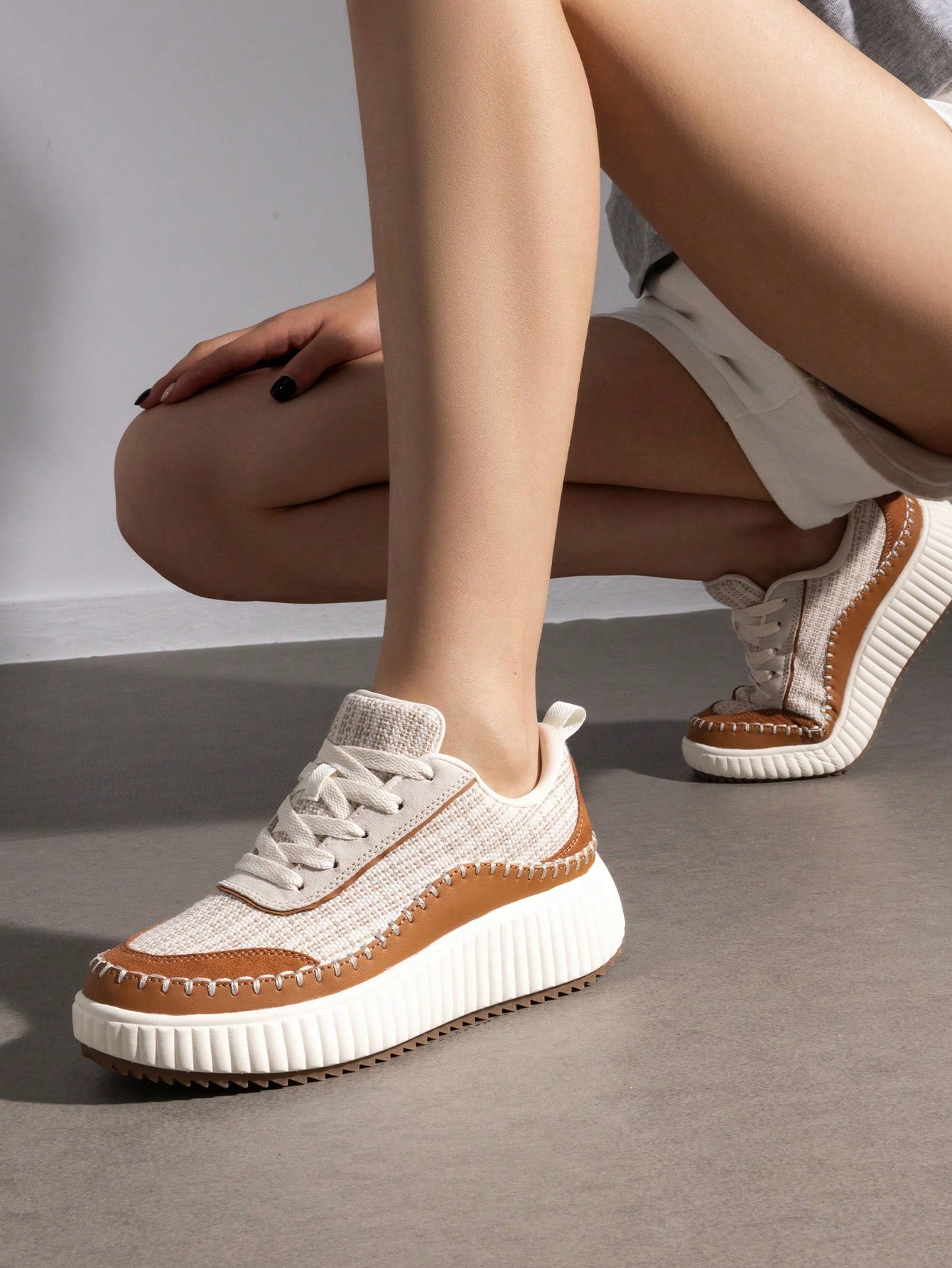 Women Chunky Sneakers Comfortable Casual Platform Fashion Suitable For Short Women Sport Style Trendy And Comfortable Vacation Outfits