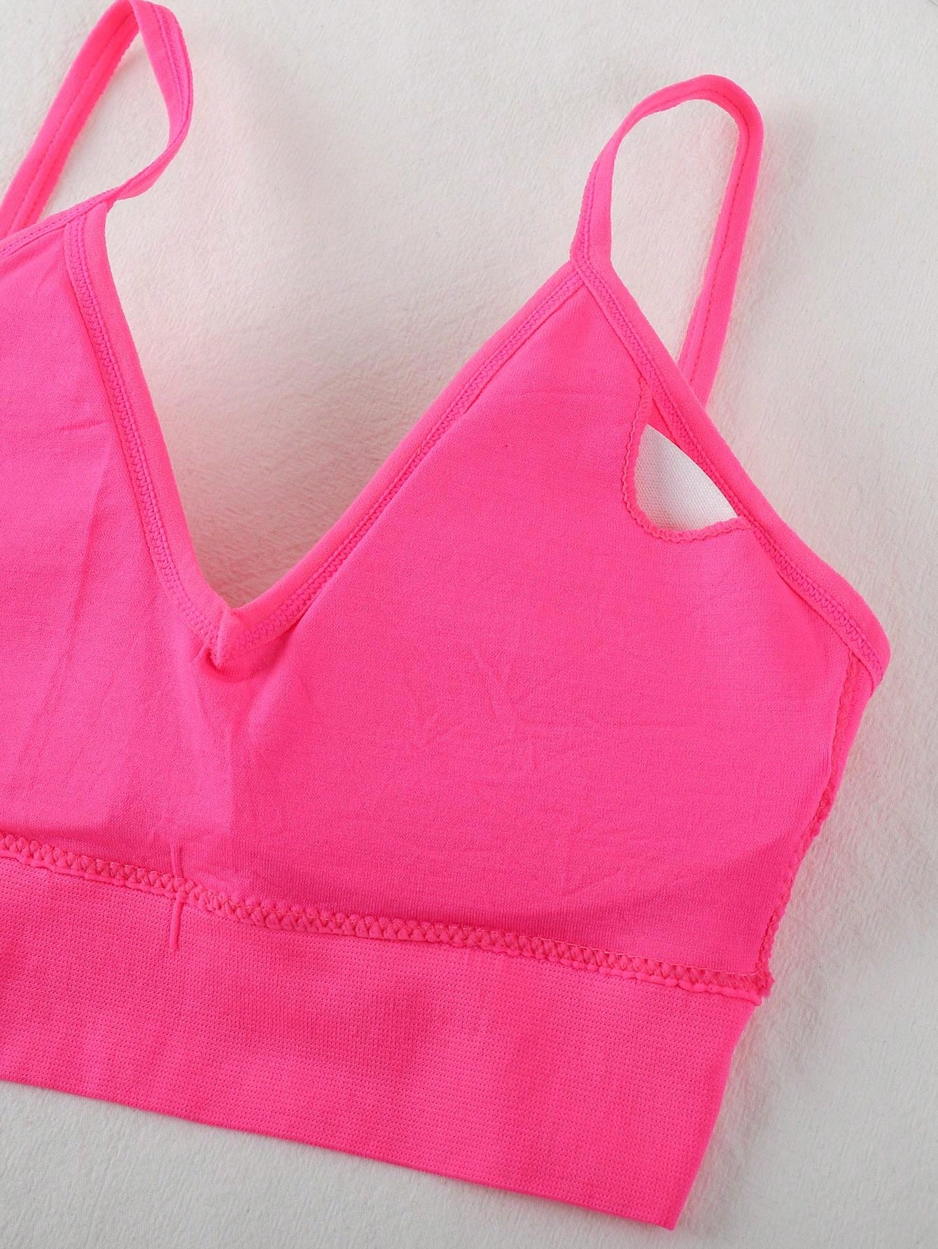 5pcs Comfortable Solid Wireless Bra, Lingerie