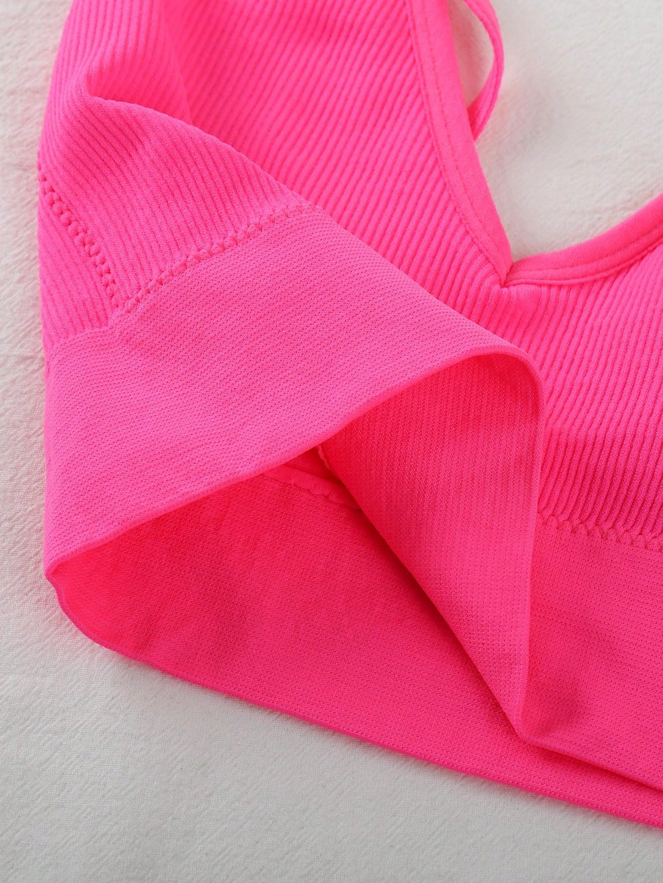 5pcs Comfortable Solid Wireless Bra, Lingerie