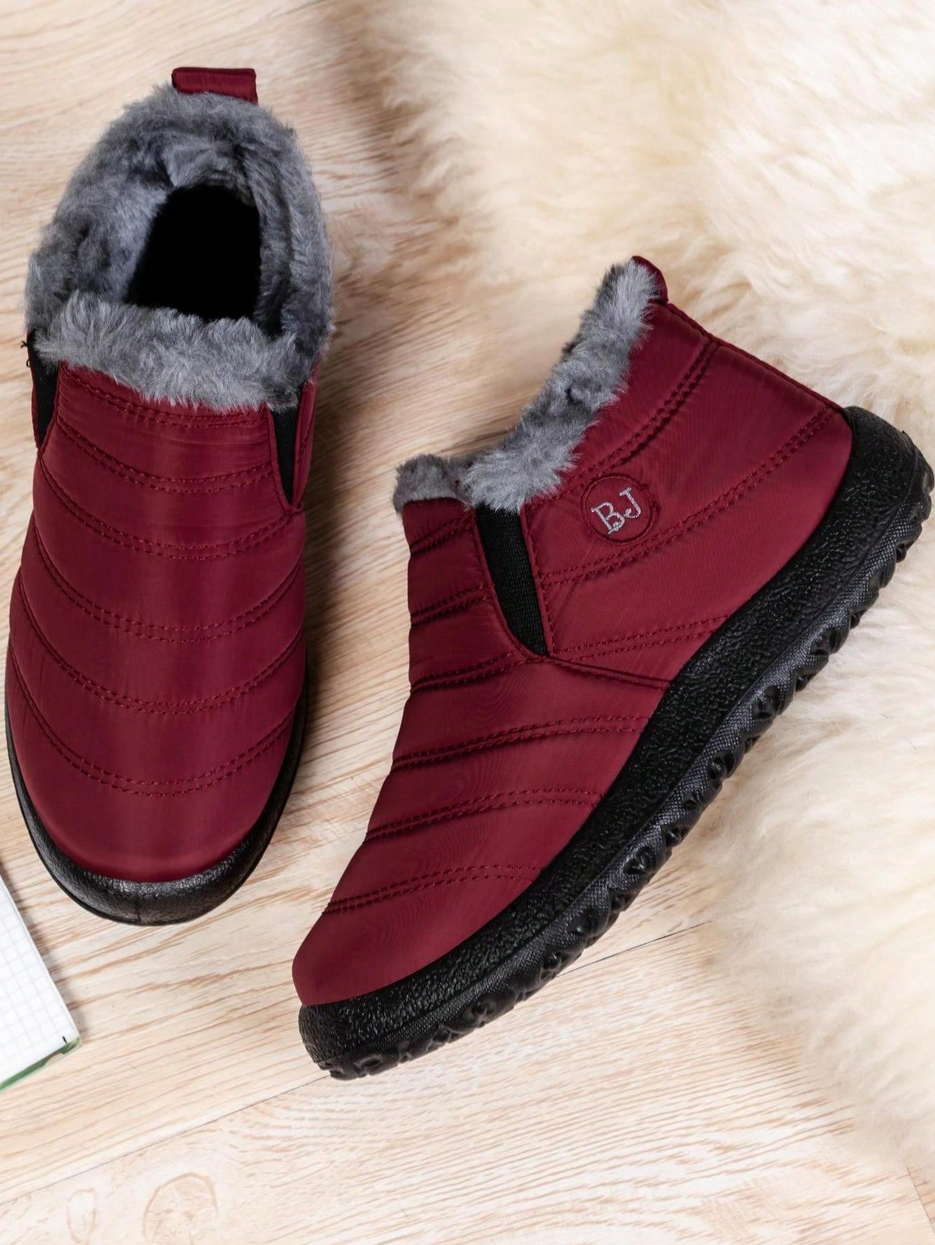 Women Boots Waterproof Ankle Boots With Low Heels Winter Boots Fashion Black Winter Shoes Women Warm Snow Botas Mujer Bottines