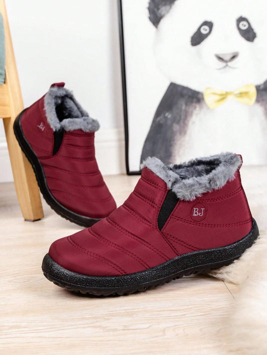 Women Boots Waterproof Ankle Boots With Low Heels Winter Boots Fashion Black Winter Shoes Women Warm Snow Botas Mujer Bottines