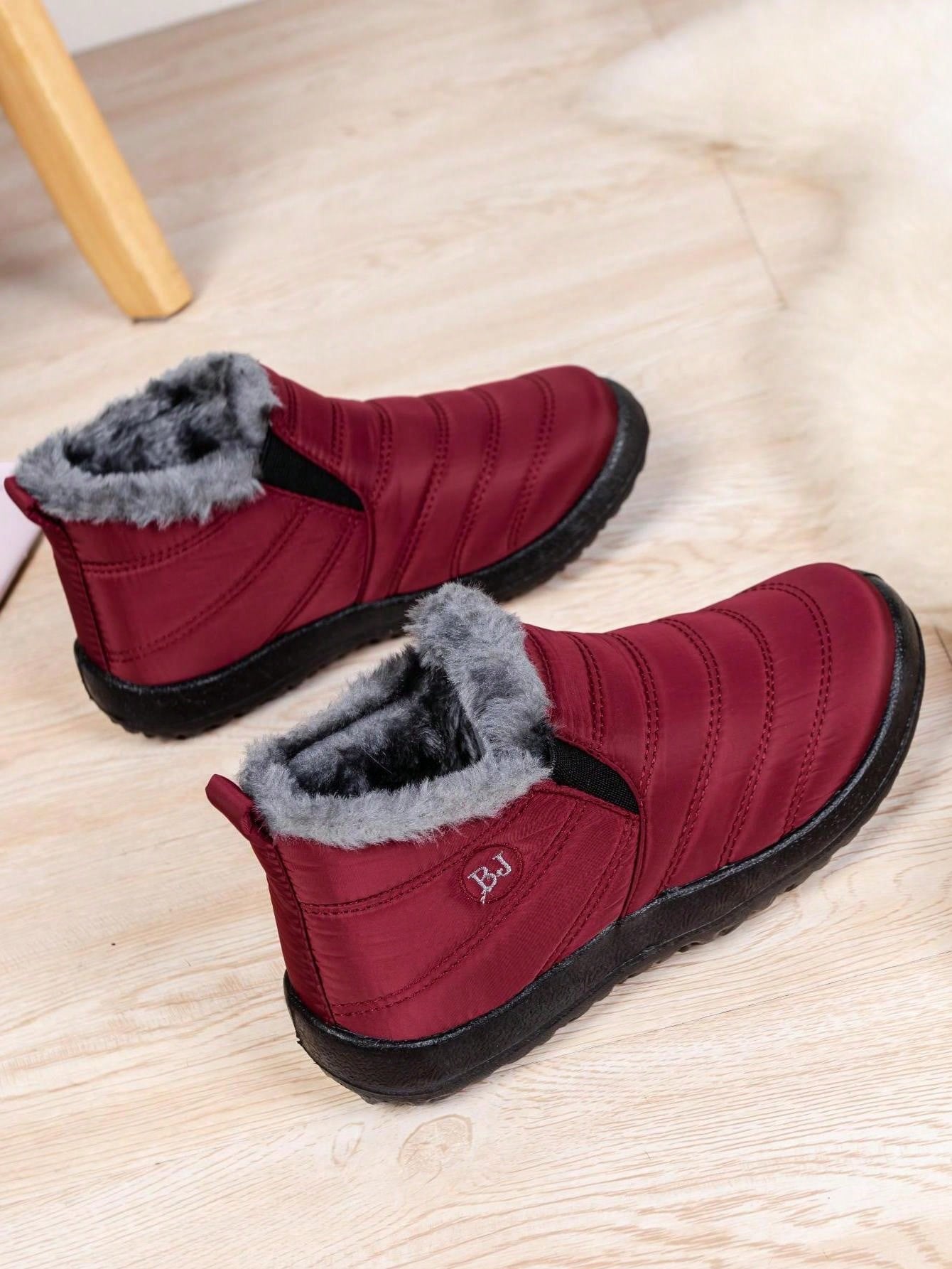 Women Boots Waterproof Ankle Boots With Low Heels Winter Boots Fashion Black Winter Shoes Women Warm Snow Botas Mujer Bottines