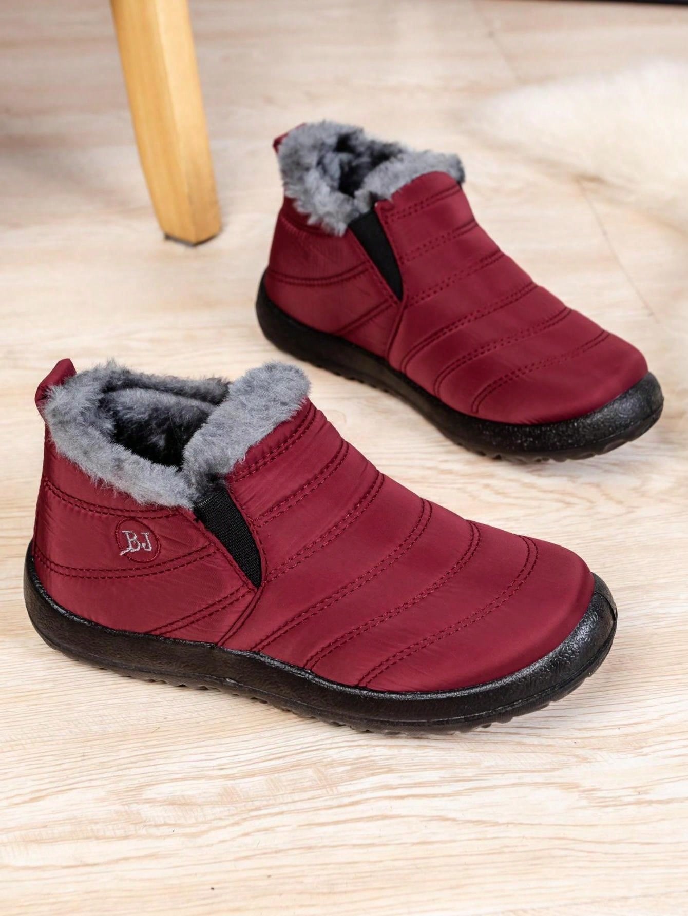 Women Boots Waterproof Ankle Boots With Low Heels Winter Boots Fashion Black Winter Shoes Women Warm Snow Botas Mujer Bottines