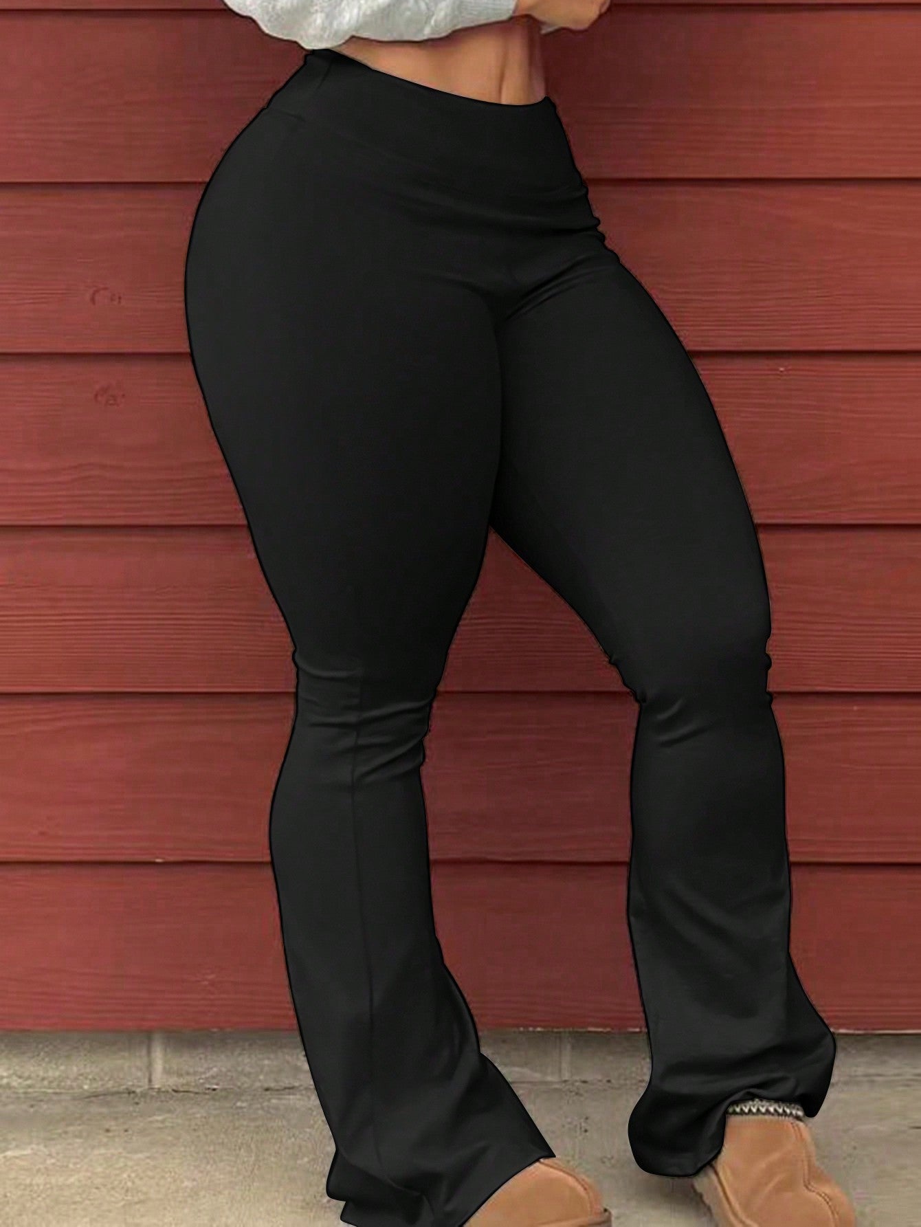 Slayr Women's Solid Color Simple Daily Casual Pants