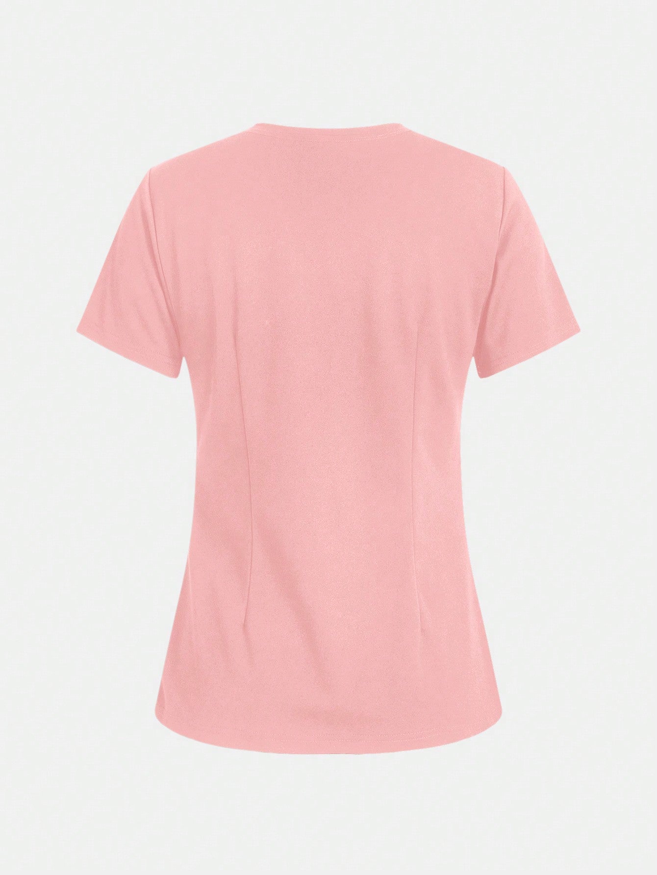 TaskFit 2-Pockets V-Neck Short Sleeve Nurse Uniform Scrub Top Clothes For Women