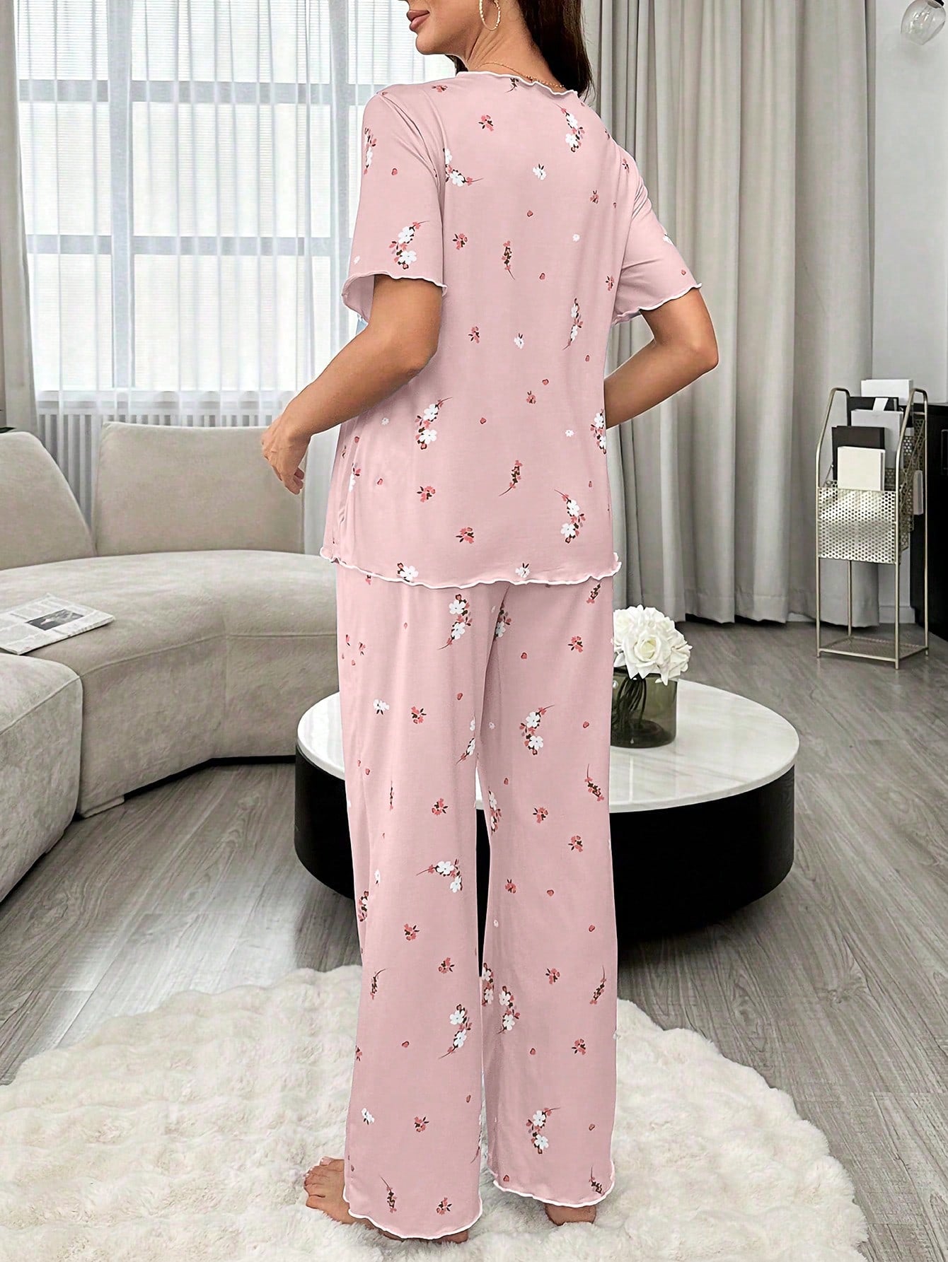 Underwear&Sleepwear Maternity Maternity Floral Nursing Short Sleeve Pajama Set