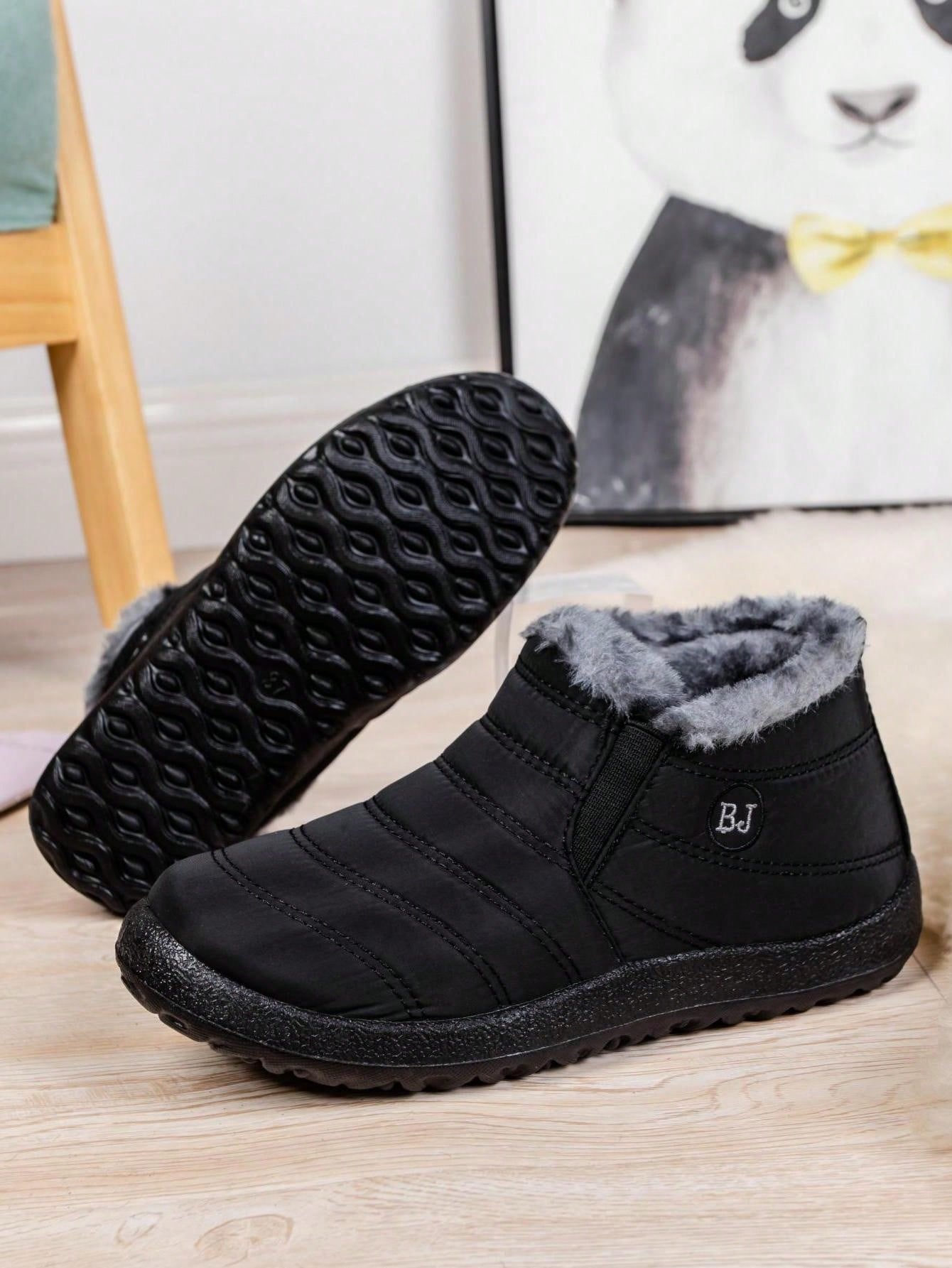 Women Boots Waterproof Ankle Boots With Low Heels Winter Boots Fashion Black Winter Shoes Women Warm Snow Botas Mujer Bottines