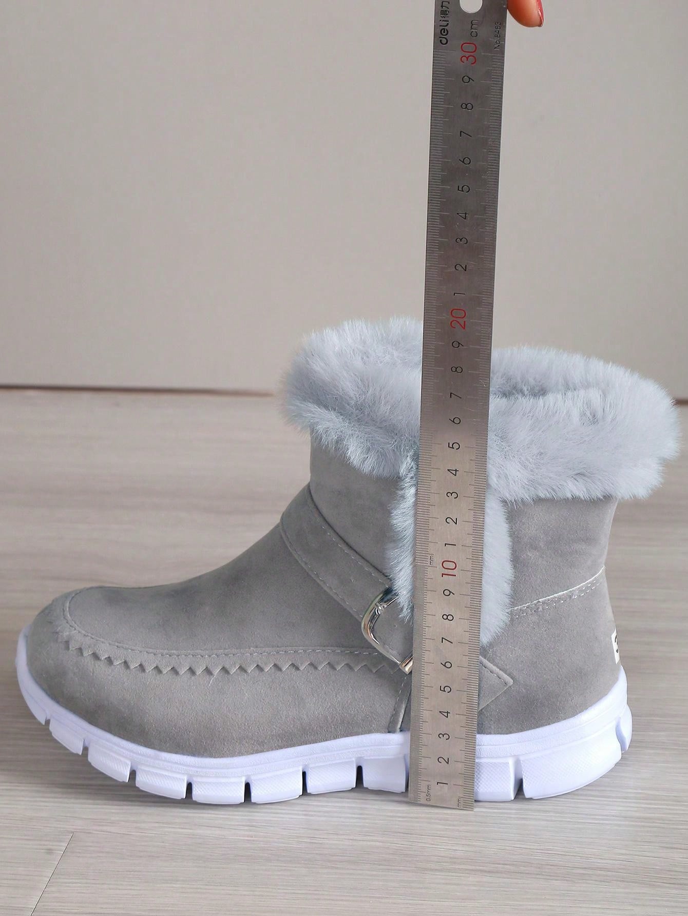 New Winter Warm Lightweight Flat Faux Fur Cuff Comfortable Snow Boots For Women