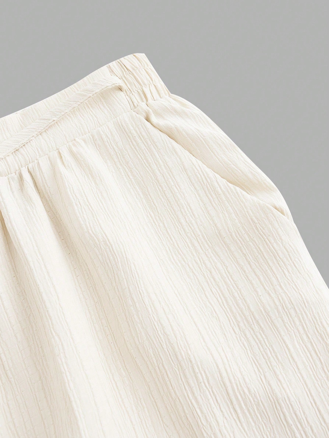 Essnce Women Solid Color Waist Tie Loose Casual 3-Piece Set, Wide Leg Pants