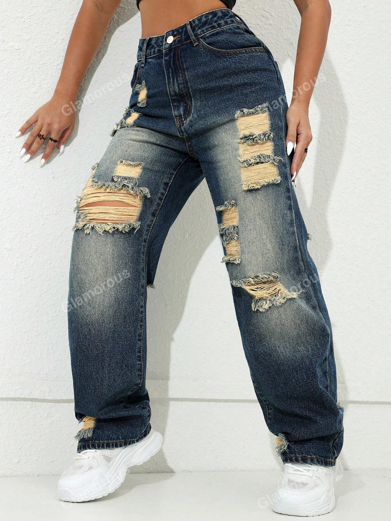 Y2k Carnival Street Purple High Waist Oblique Pocket Straight Leg Jeans