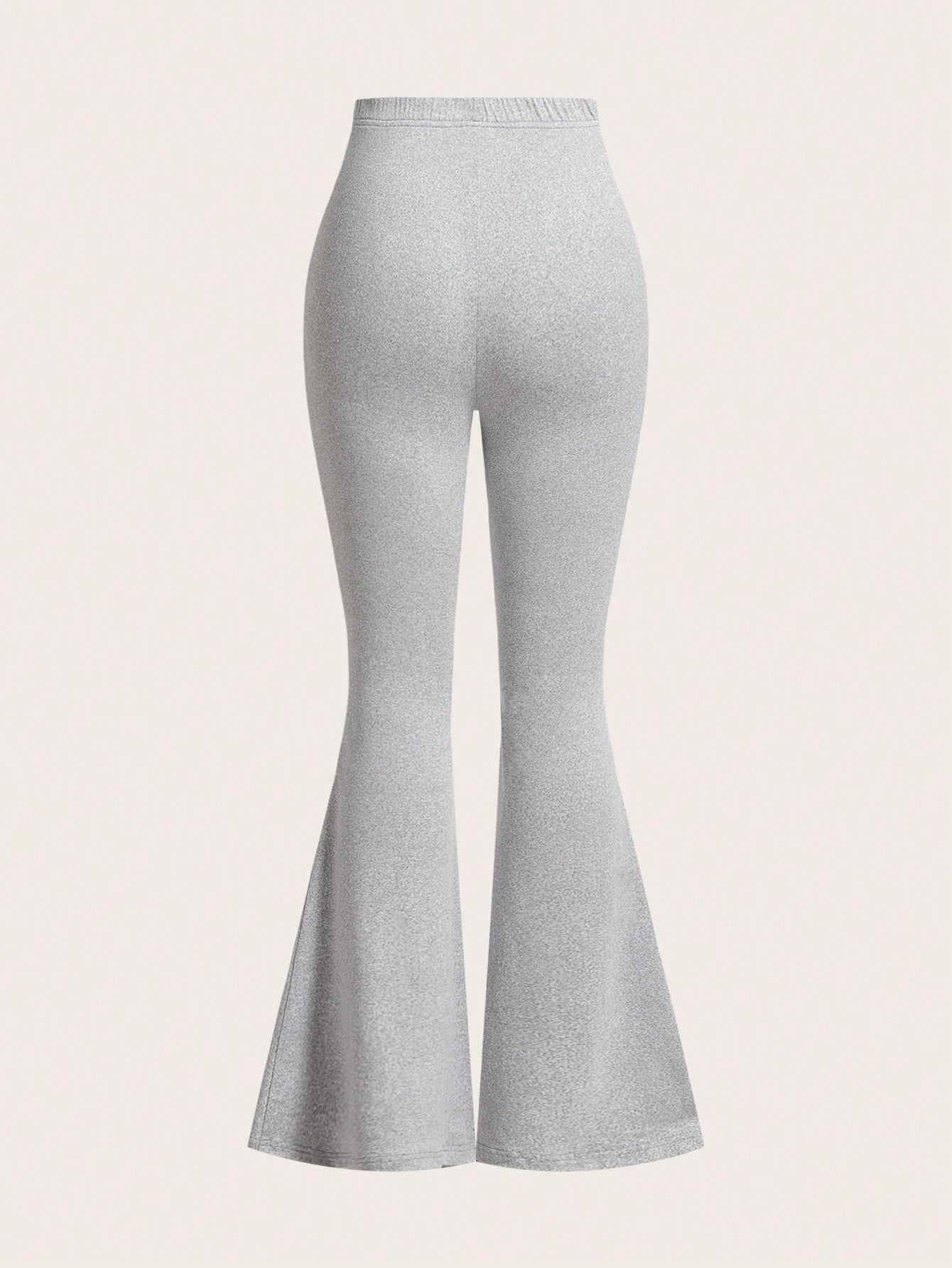 EZwear 3pcs Women's Solid Color High Waist Skinny Flared Pants Suit, Suitable For Summer & Autumn