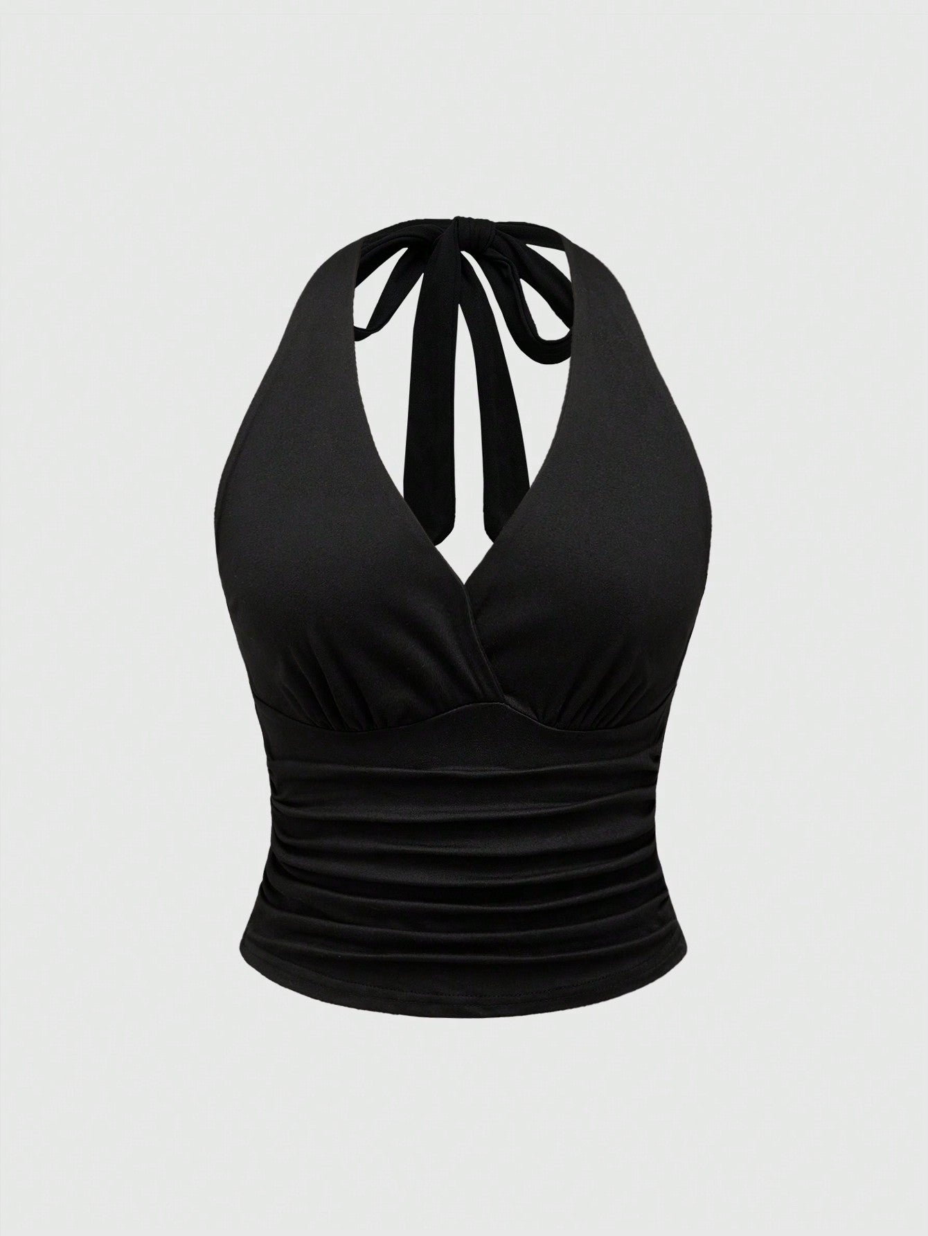 ROMWE Grunge Punk Y2K Leopard Print Halter Neck Top For Women, School