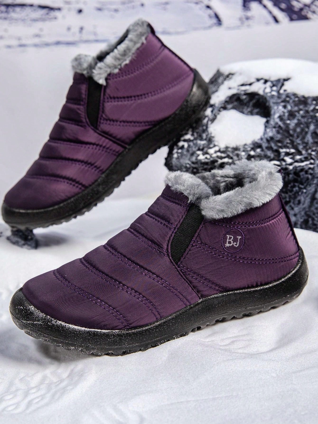 Women Boots Waterproof Ankle Boots With Low Heels Winter Boots Fashion Black Winter Shoes Women Warm Snow Botas Mujer Bottines