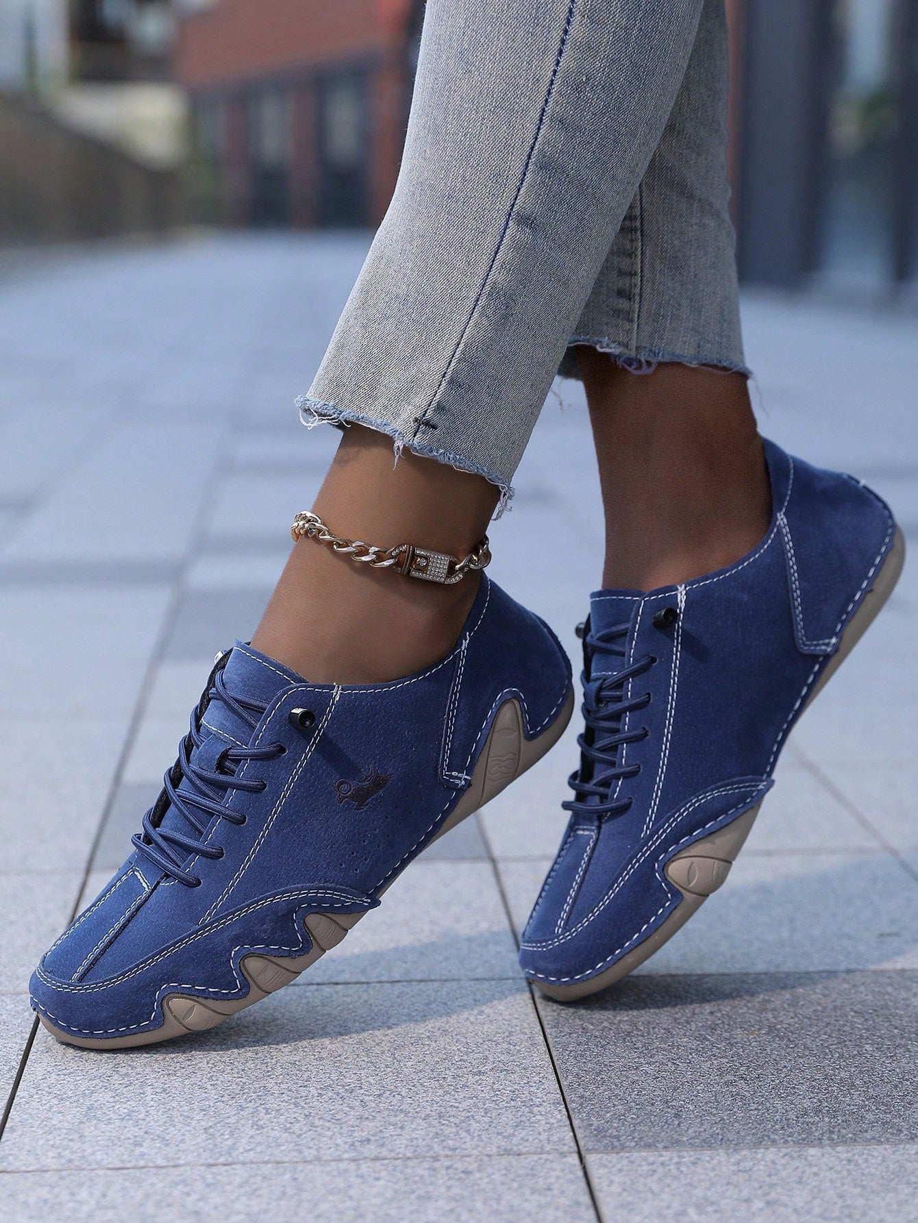 Women Casual Sneakers Handmade Octopus Design Fitness Cross Training Shoes Fashion Motorcycle Shoes, Rubber Non-Slip Sole Slip-On Slouchy Shoes