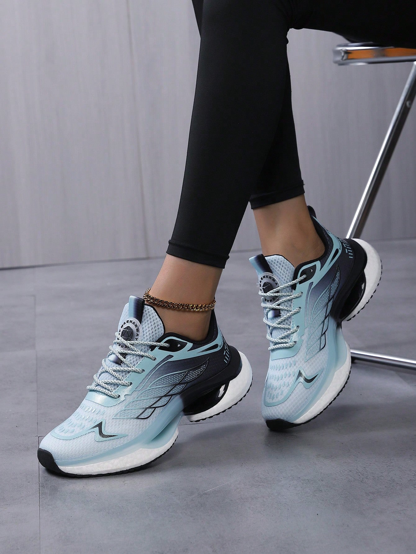 Women's Large Size Shoes (36-45) Spring And Autumn Mesh Sports Shoes, Ultra-Light, Shock-Absorbing, Running Shoes, White Laced Shoes