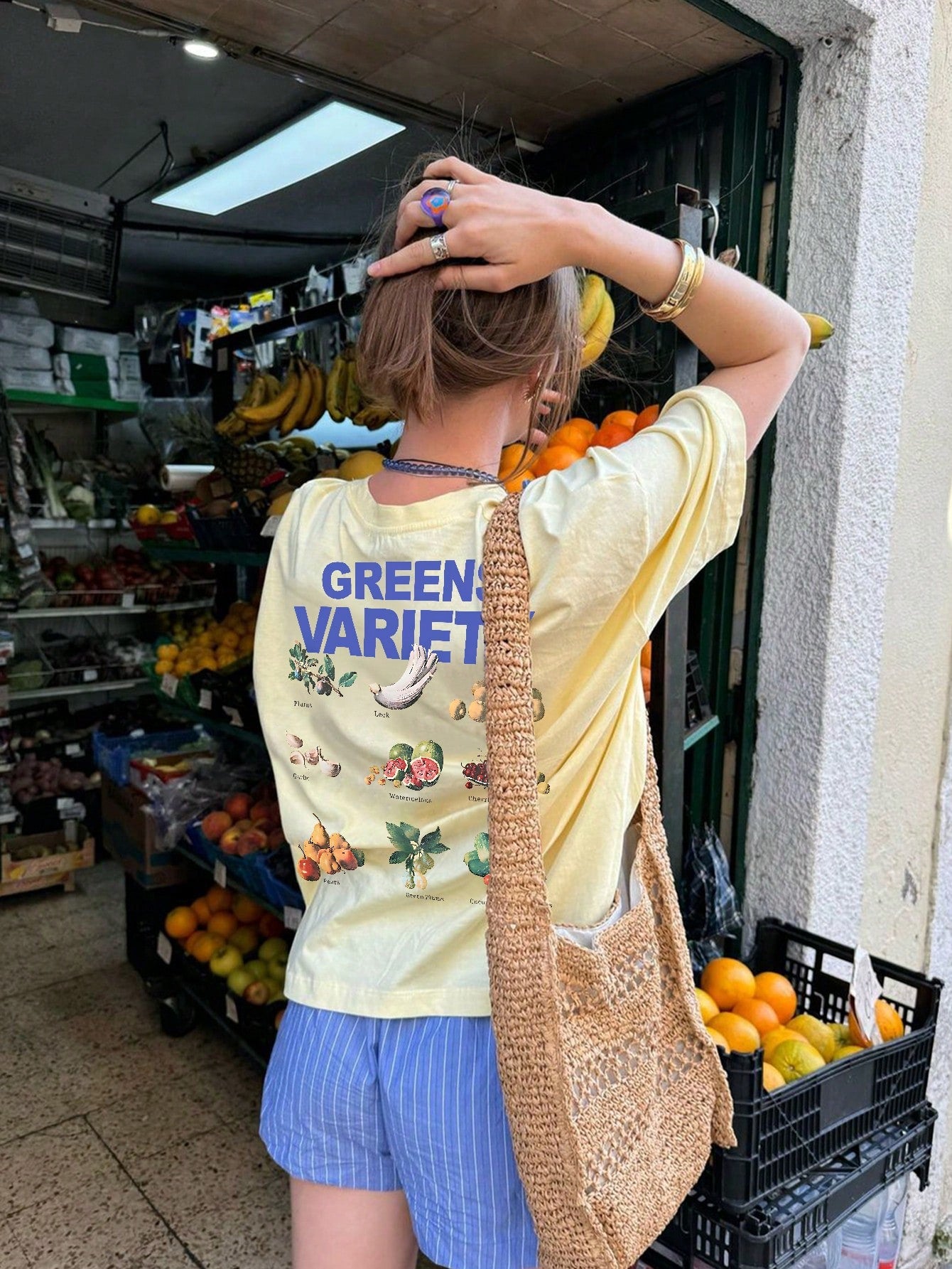 INAWLY Women's Letter Print Short Sleeve T-Shirt, Graphic Women Tee Graphic Tees Women Tops