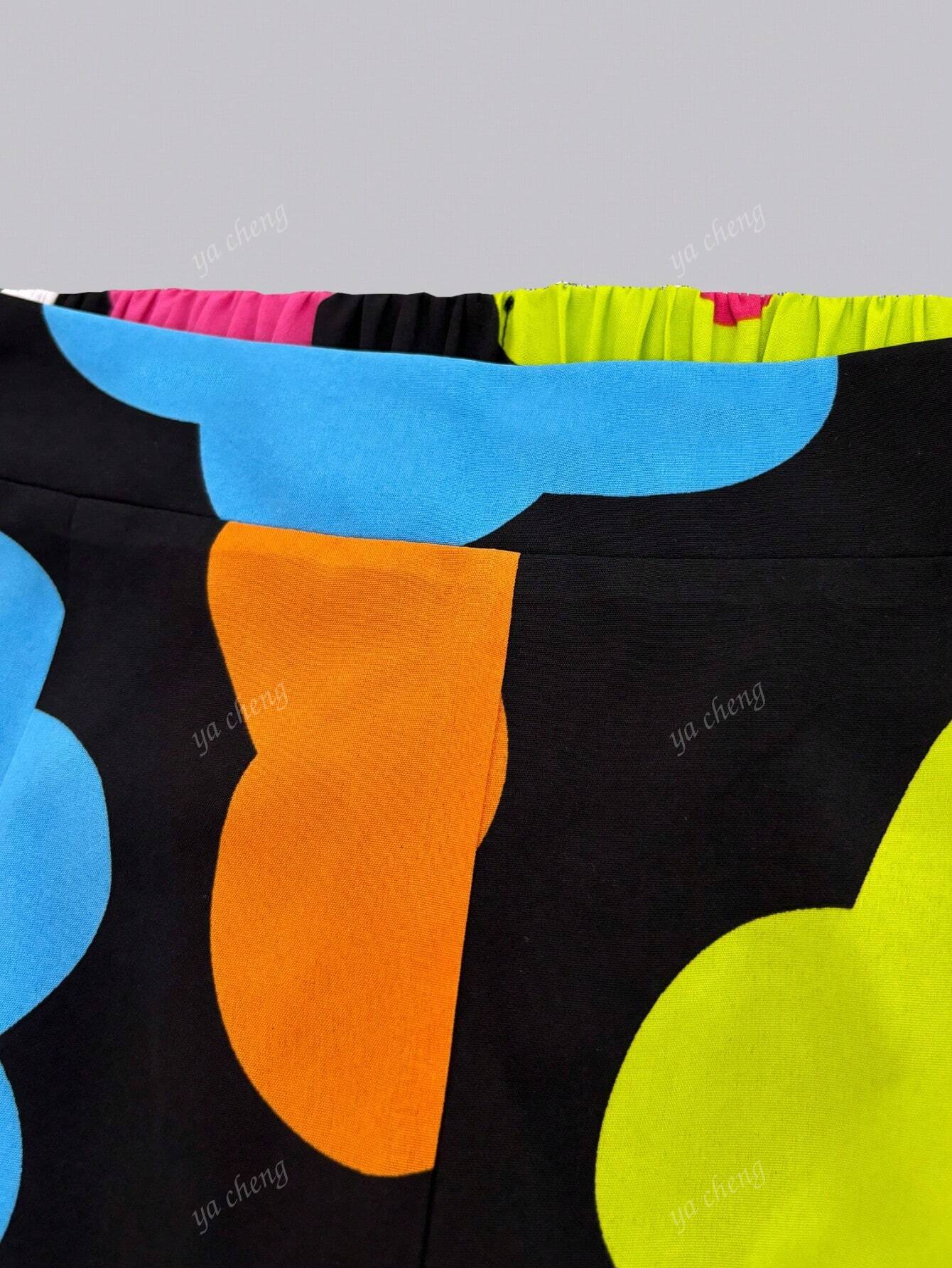 Women Floral Printed Loose Wide Leg Casual Pants