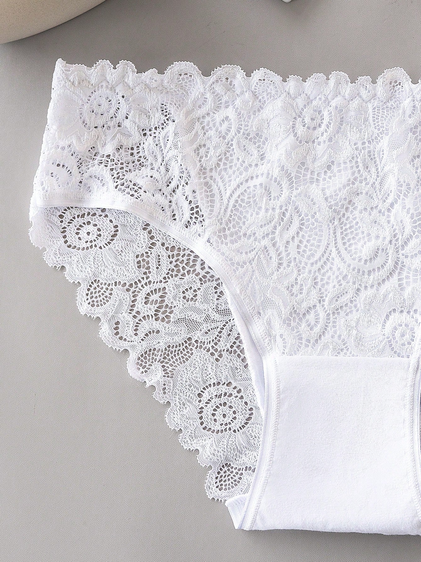 10pcs/Pack Elegant Lace Women Underwear, Ladies' Solid Color Lace Triangle Panties Sexy Lingerie