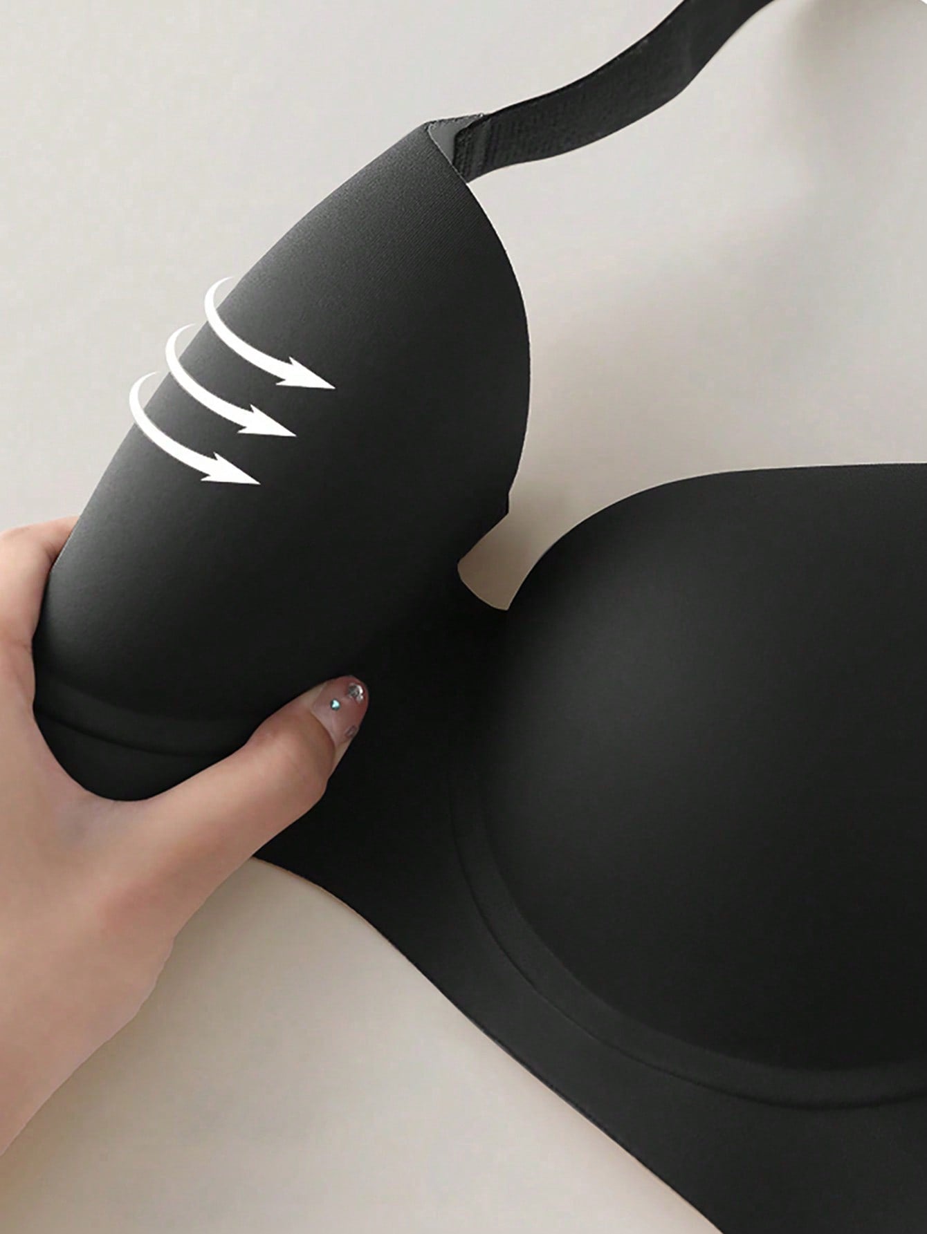 2pcs Minimalist Solid Color Bras, Wire-Free Padded Push-Up Seamless Underwire Bras, Full Cup