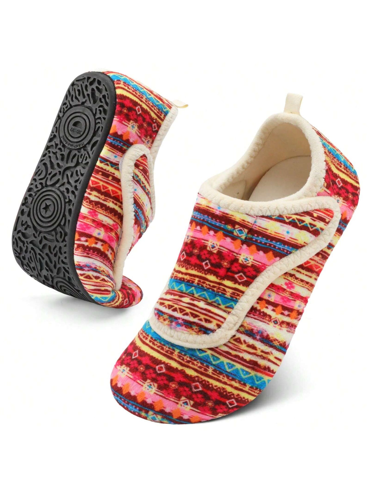 Cozy Anti-Slip Home Slippers For Adults -Ultra-Soft Plush,Rubber Sole,Wide-Fit,Lightweight,Warm, Indoor/Outdoor Shoes For Adults