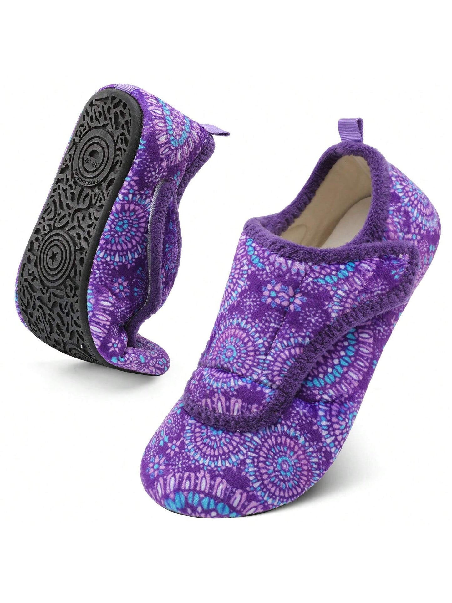 Cozy Anti-Slip Home Slippers For Adults -Ultra-Soft Plush,Rubber Sole,Wide-Fit,Lightweight,Warm, Indoor/Outdoor Shoes For Adults