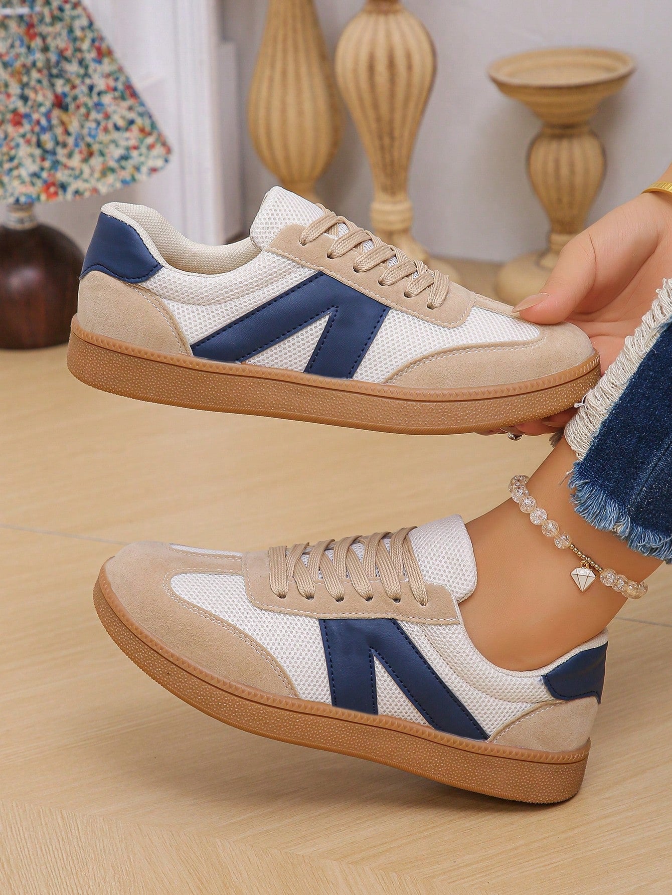 Women's Fashion Casual Lightweight Sneakers, Comfortable Flat Athletic Running Shoes For Party And Everyday Wear