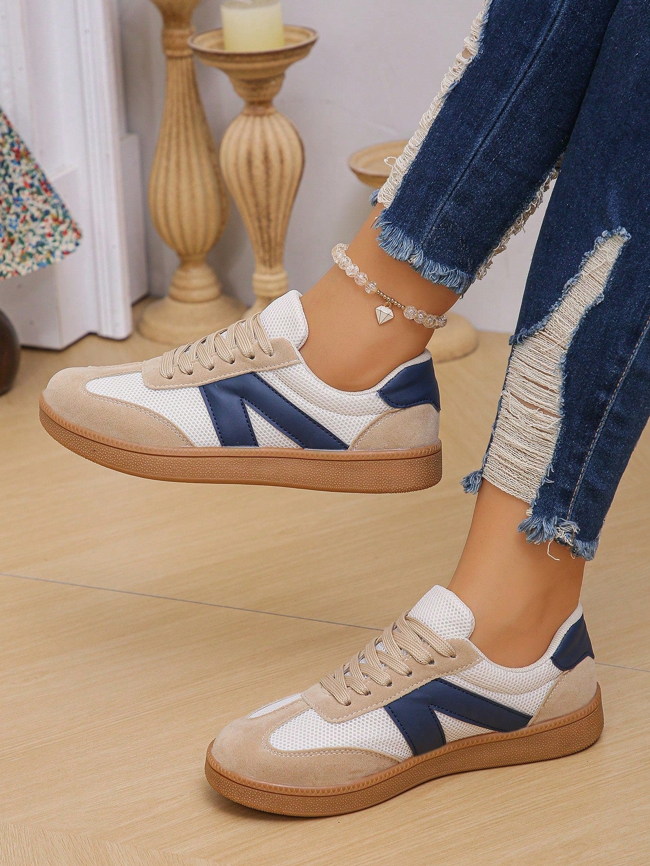 Women's Fashion Casual Lightweight Sneakers, Comfortable Flat Athletic Running Shoes For Party And Everyday Wear