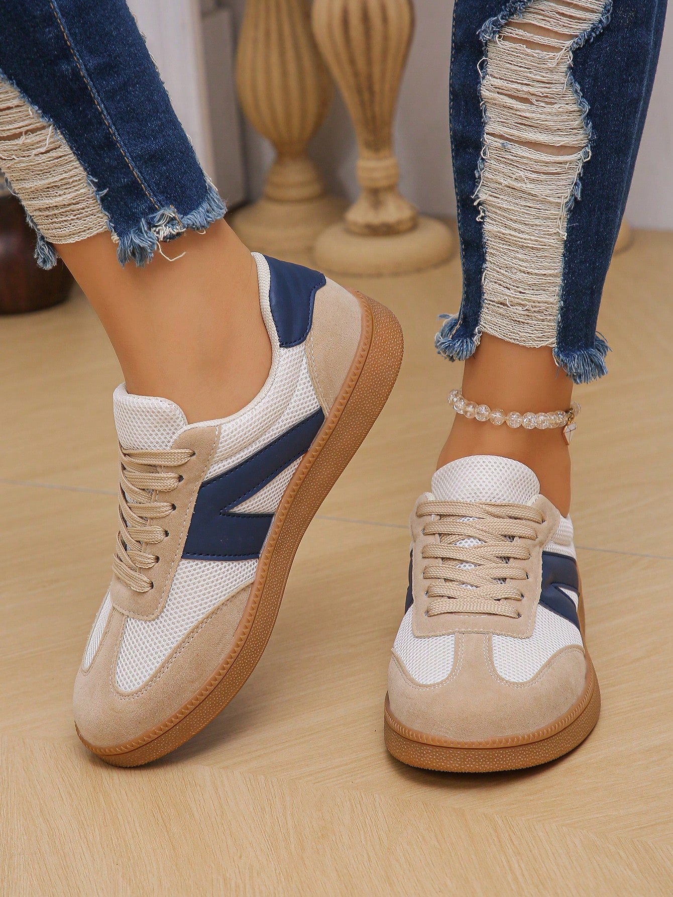 Women's Fashion Casual Lightweight Sneakers, Comfortable Flat Athletic Running Shoes For Party And Everyday Wear