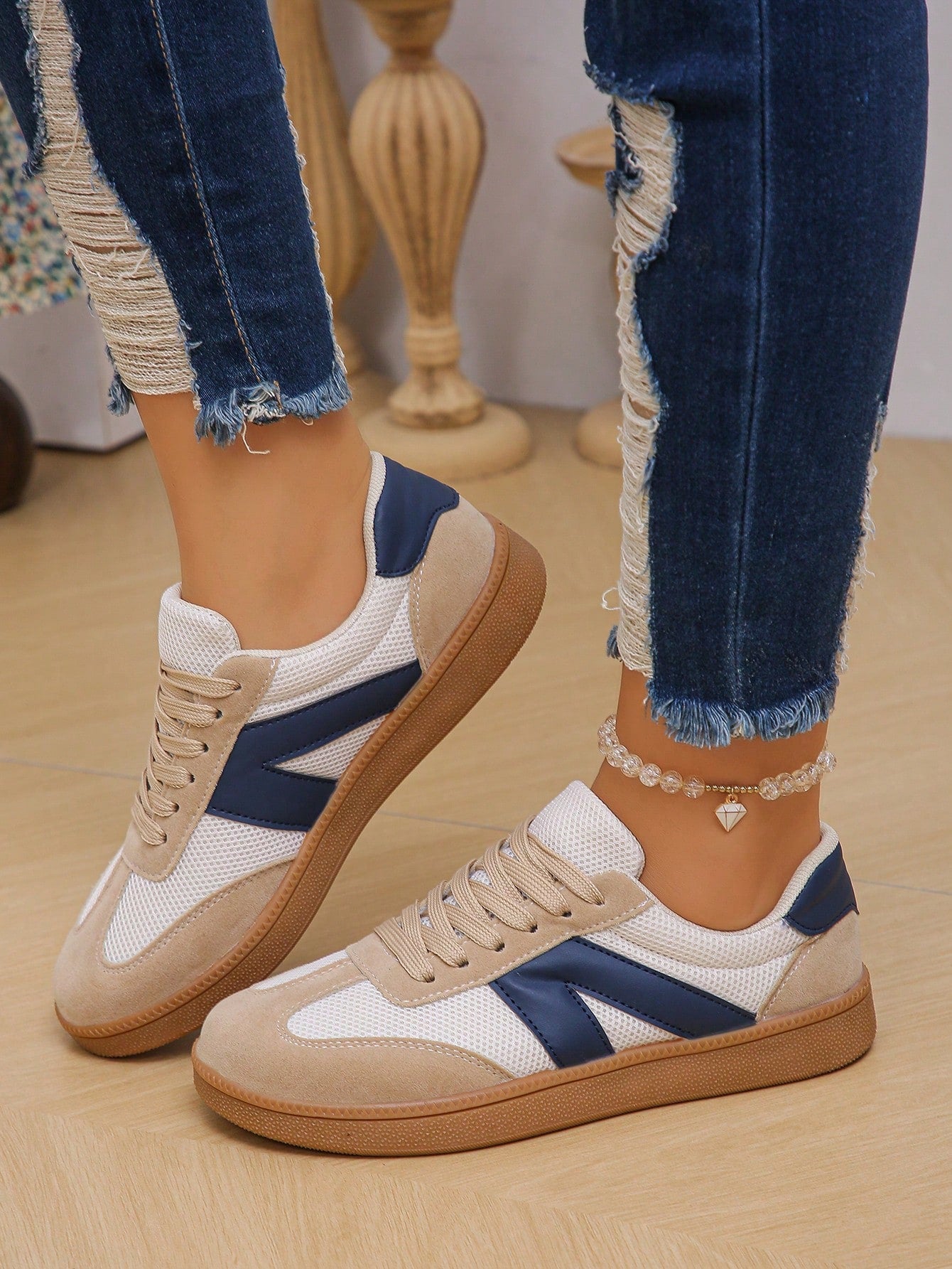 Women's Fashion Casual Lightweight Sneakers, Comfortable Flat Athletic Running Shoes For Party And Everyday Wear