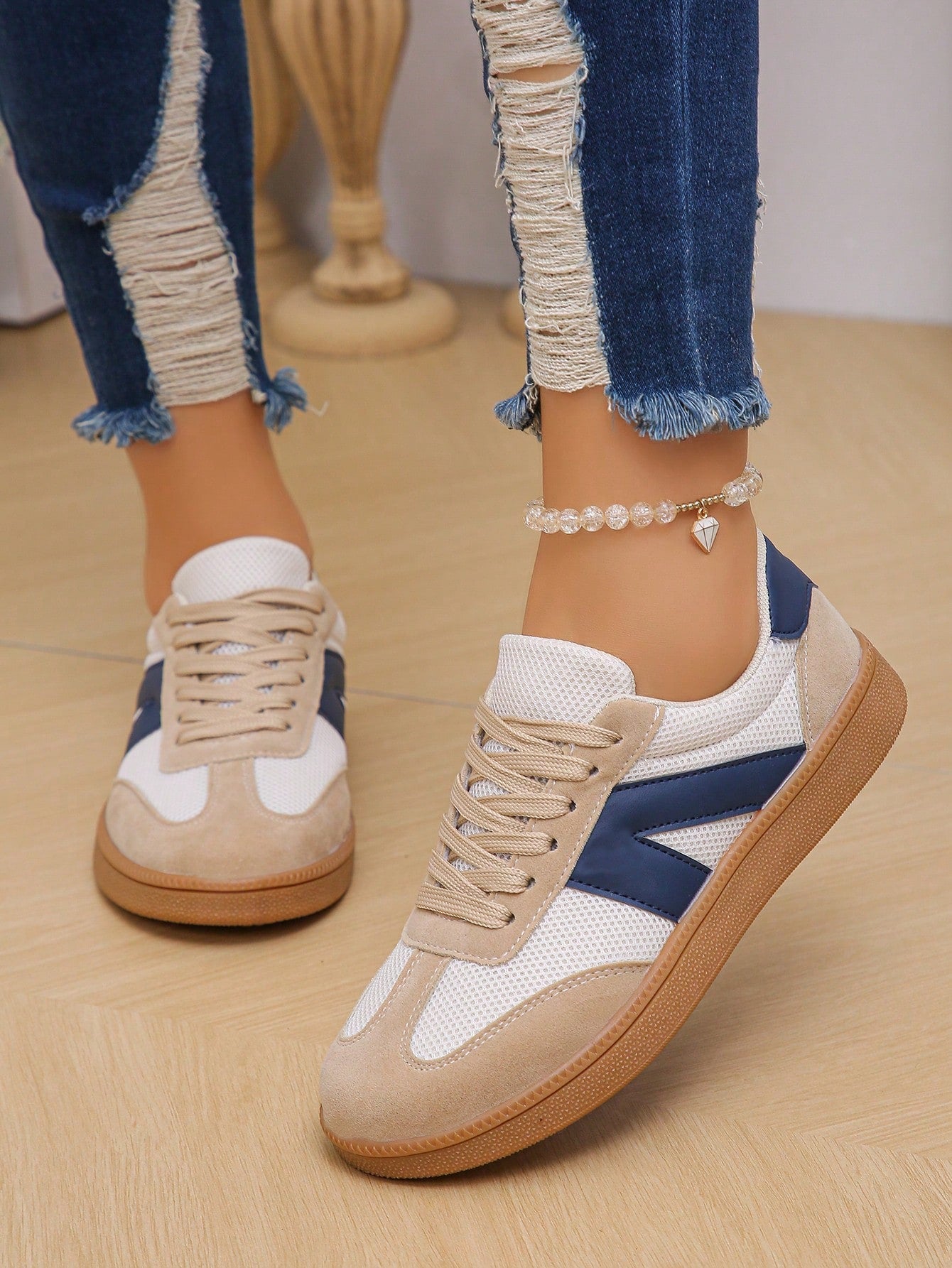 Women's Fashion Casual Lightweight Sneakers, Comfortable Flat Athletic Running Shoes For Party And Everyday Wear