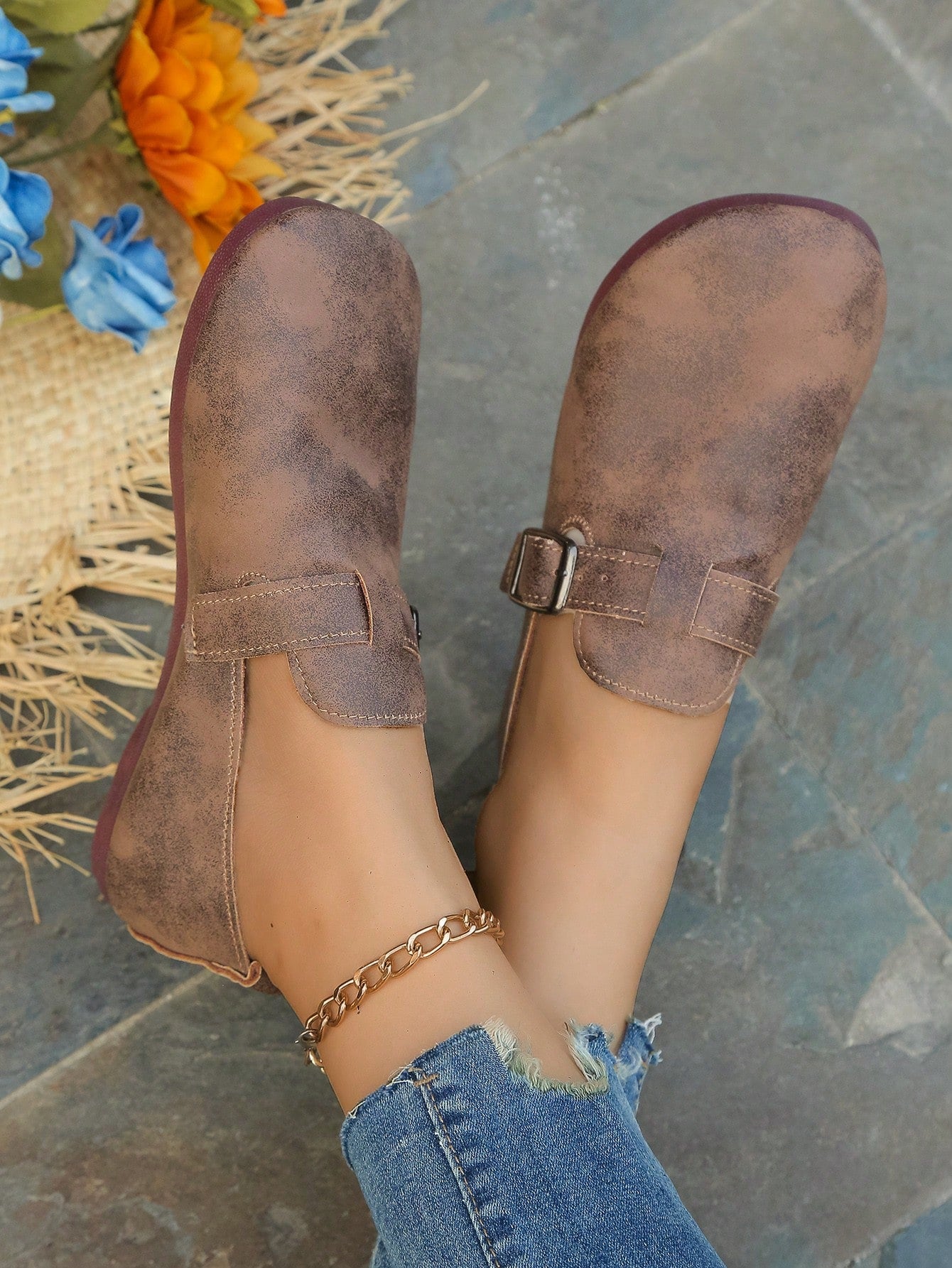 Women's Fall Flat Slip-On Shoes, New Spring & Summer Soft & Comfortable Round Toe Lightweight Casual Loafers, Daily Wear Halloween Accessories