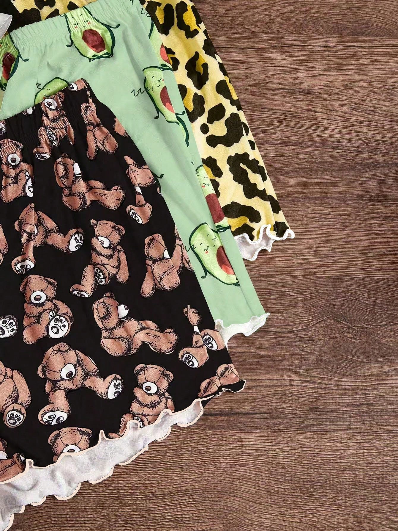 3pcs/Set Cartoon Print Camisole & Shorts Pajama Set
