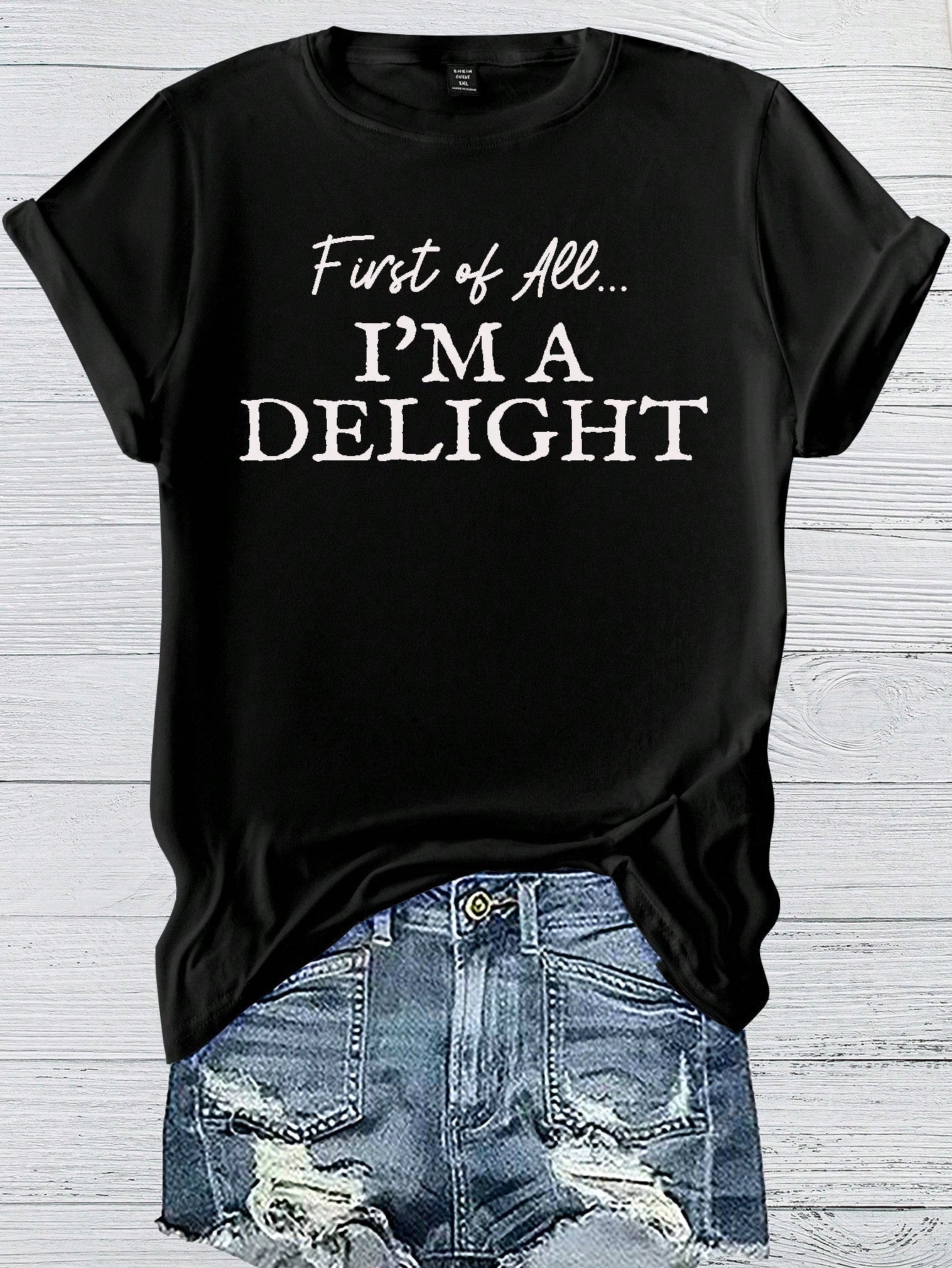 LUNE Plus Size Women 3D Floral Print Round Neck Short Sleeve Loose T-Shirt Top