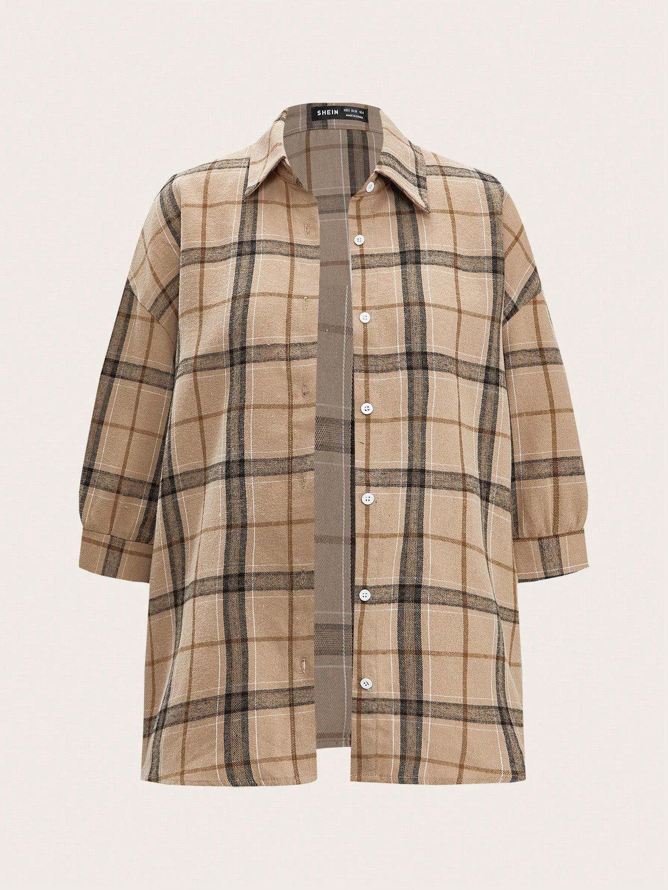 Modmama Maternity Women's Casual Light Sports Summer Outfit, Plaid Shirt 3pcs/Set