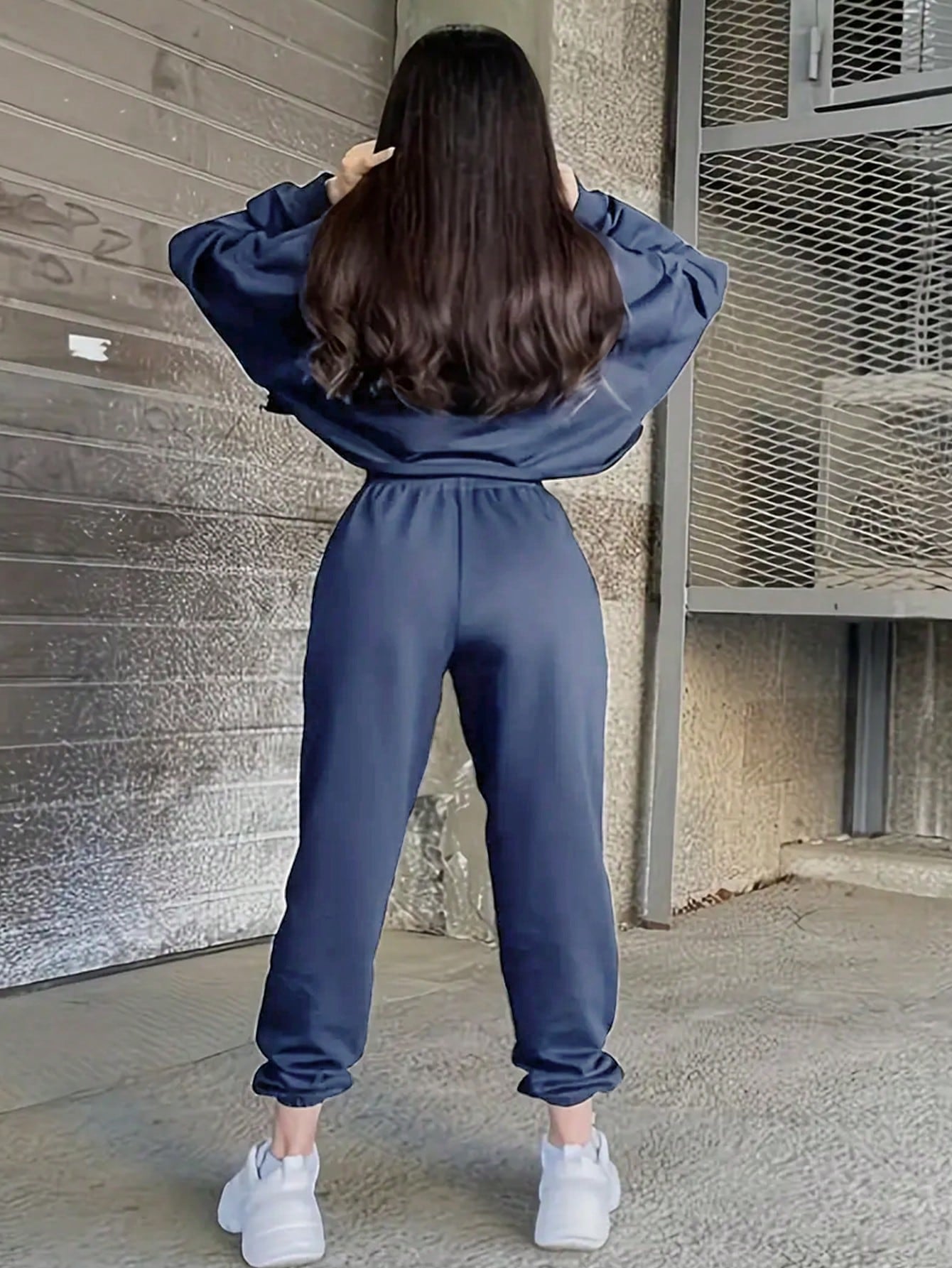 Letter Print Sweatshirt & Jogger Pants Set, Casual Sports Suit For Spring, Autumn & Winter