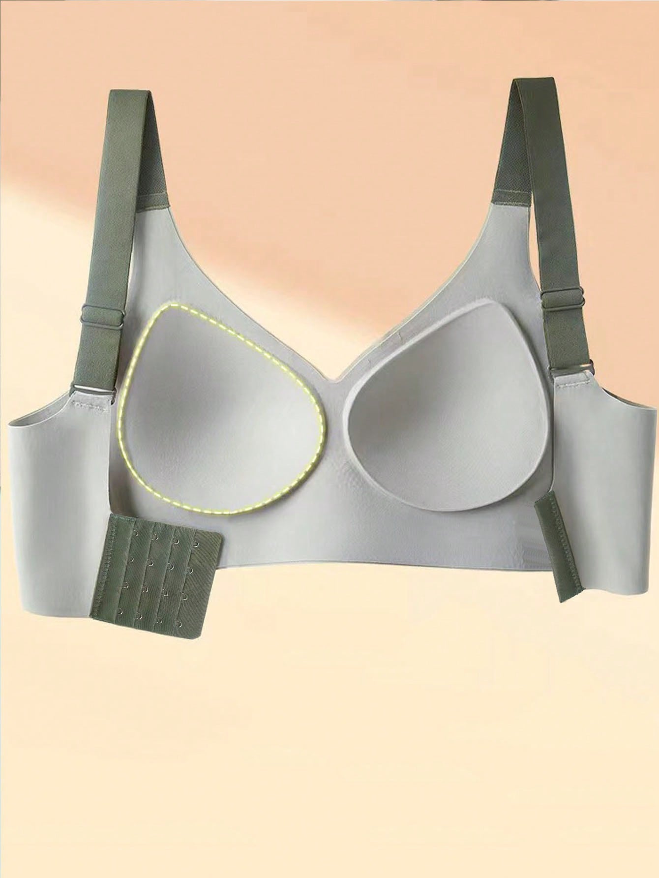 3pcs Seamless Wireless Bra For Women, Comfortable Lift & Support, No Side Bulge, Prevent Sagging, T-Back Design