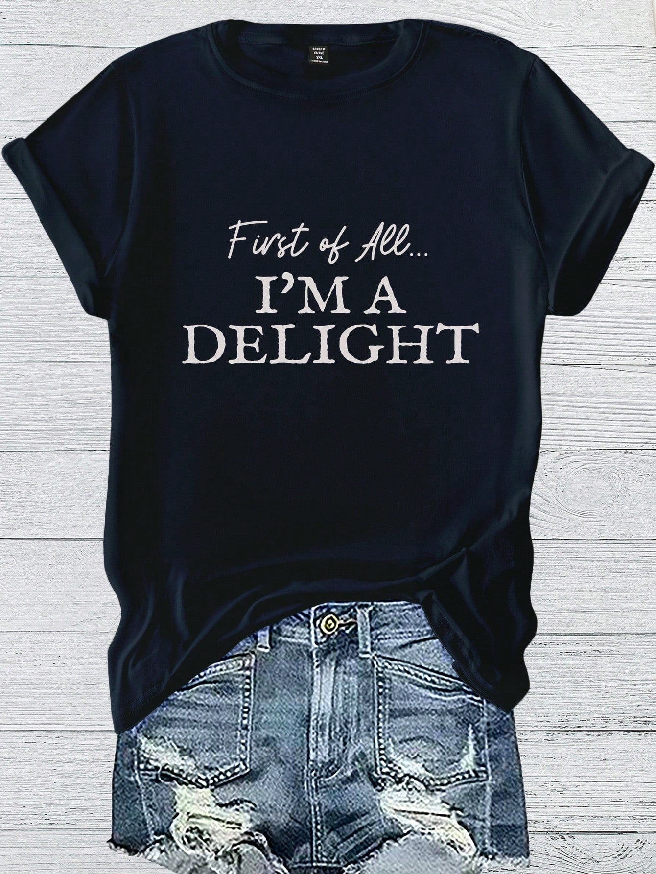 LUNE Plus Size Women 3D Floral Print Round Neck Short Sleeve Loose T-Shirt Top