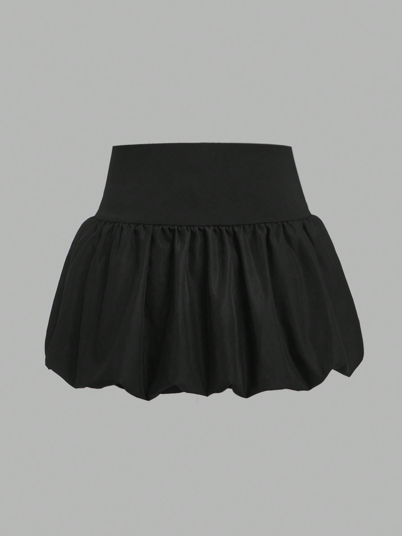 EZwear 2pcs Set Women Plain Floral Wrap A-Line Skirt