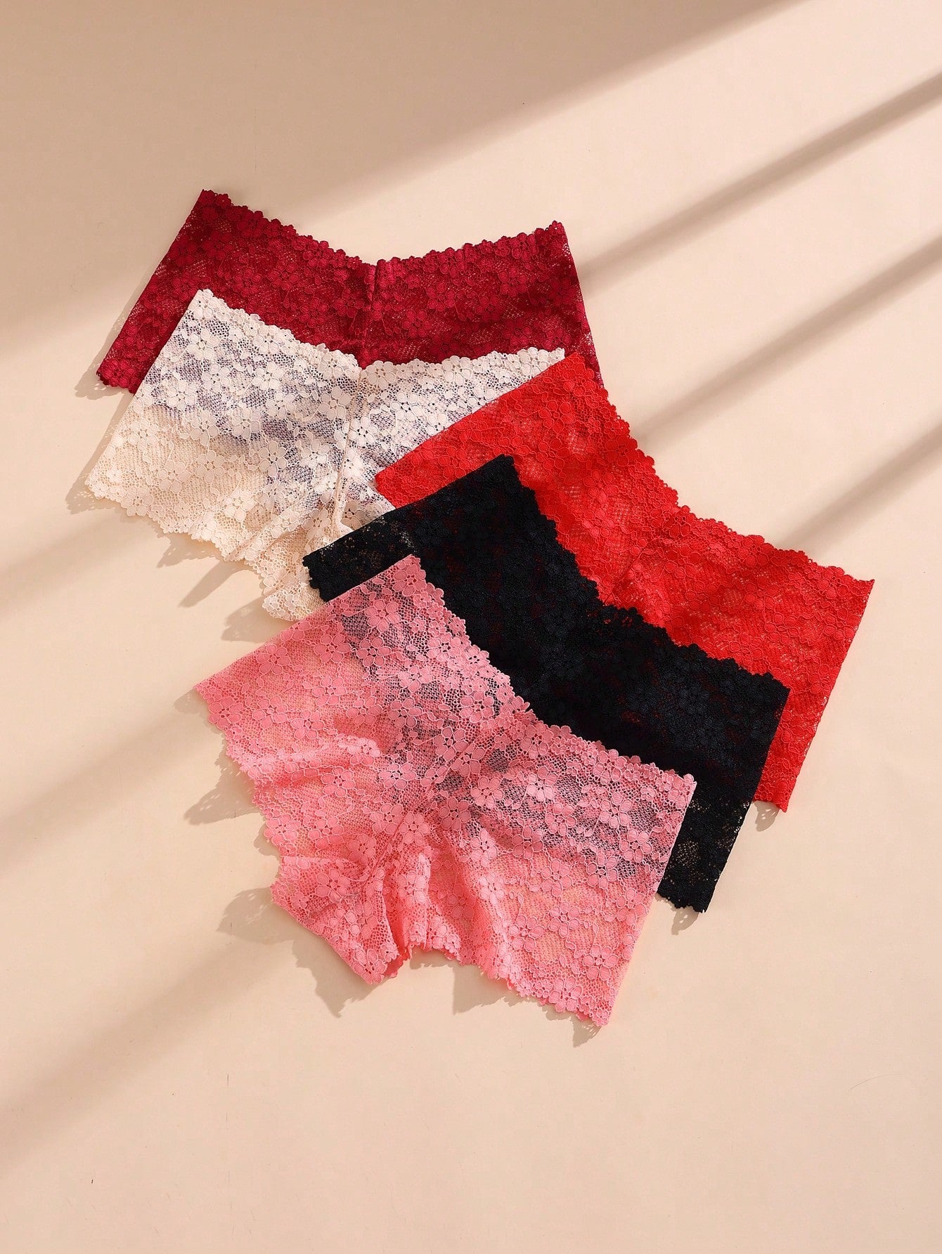 12 PCS Ladies Sexy Lace Panties Hollow Out Seamless Briefs Comfortable And Breathable Lingerie