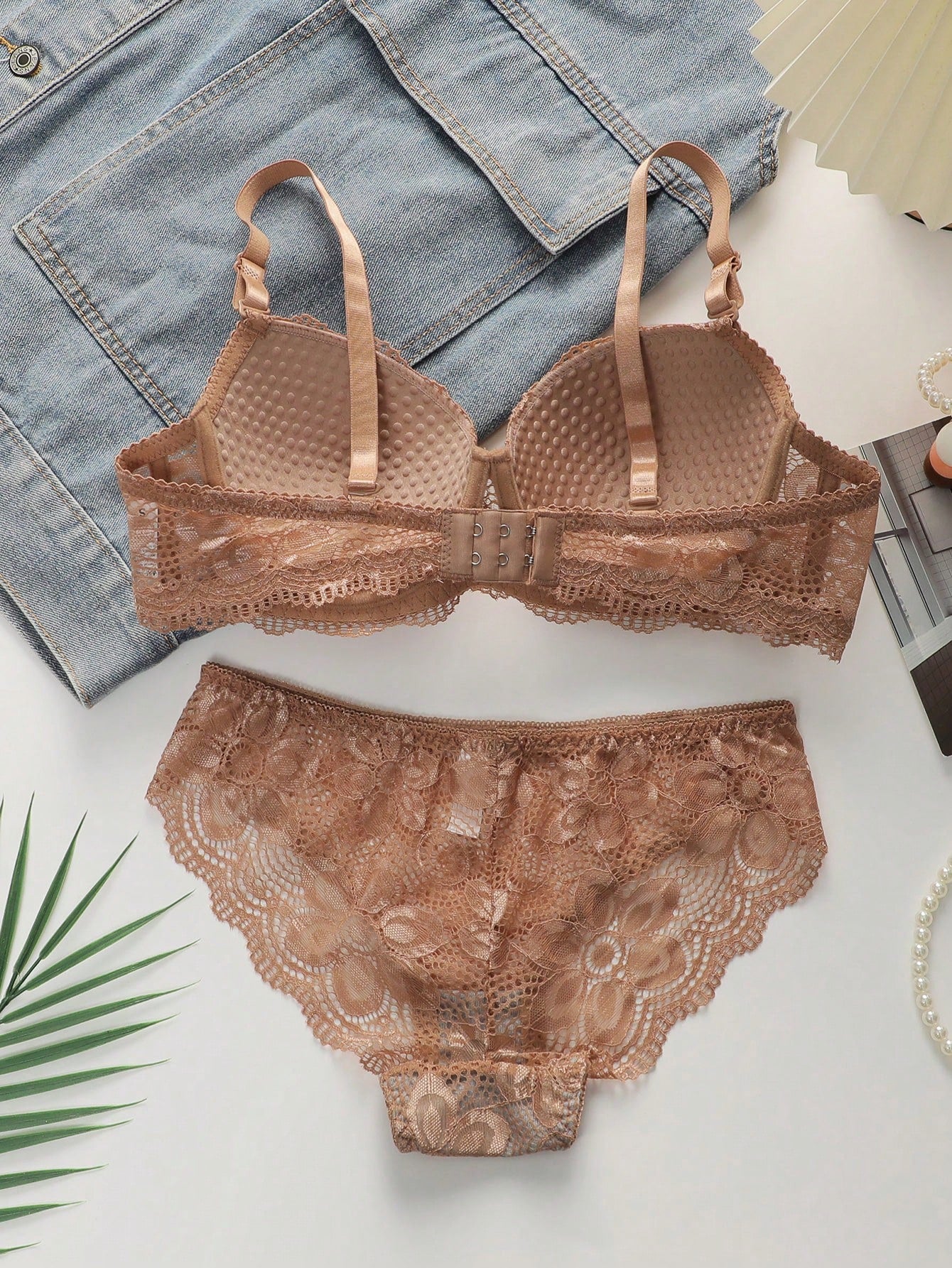 2pcs Women Lingerie Set (With Underwire, Triangle Panty)