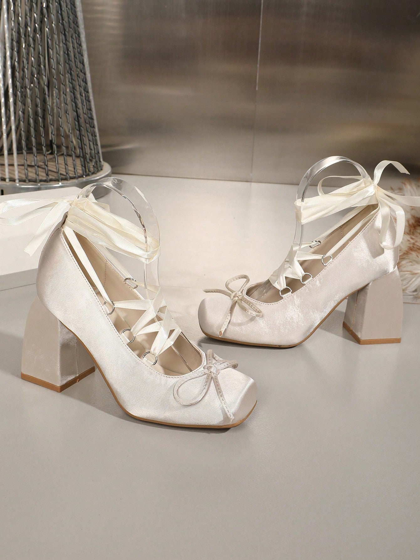 Women's Fashion Stilettos High Heel Shoes, Pointed Toe Slip-On Pumps For Party/Wedding, Butterfly Decor, 2024 Collection