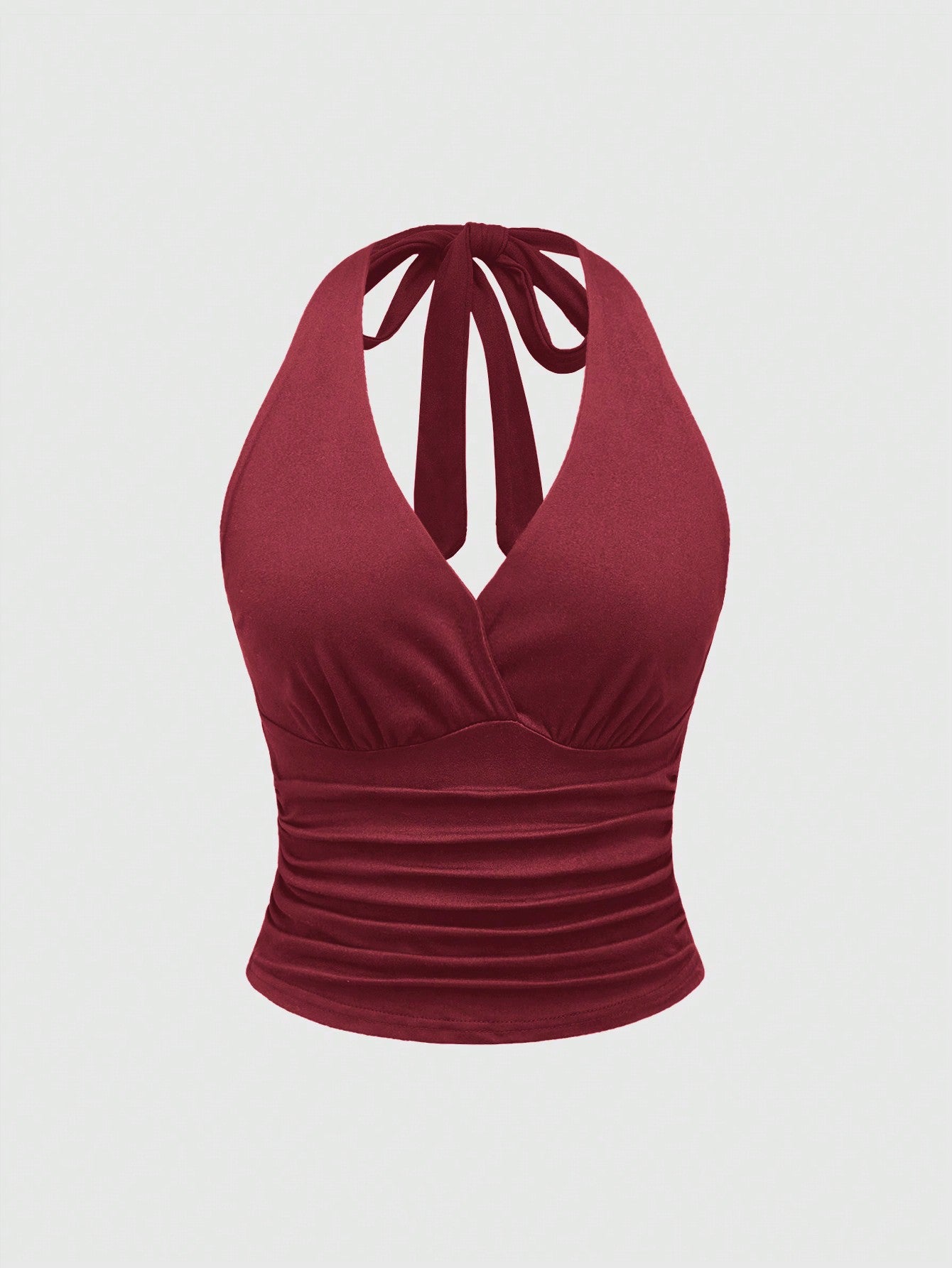 ROMWE Grunge Punk Y2K Leopard Print Halter Neck Top For Women, School