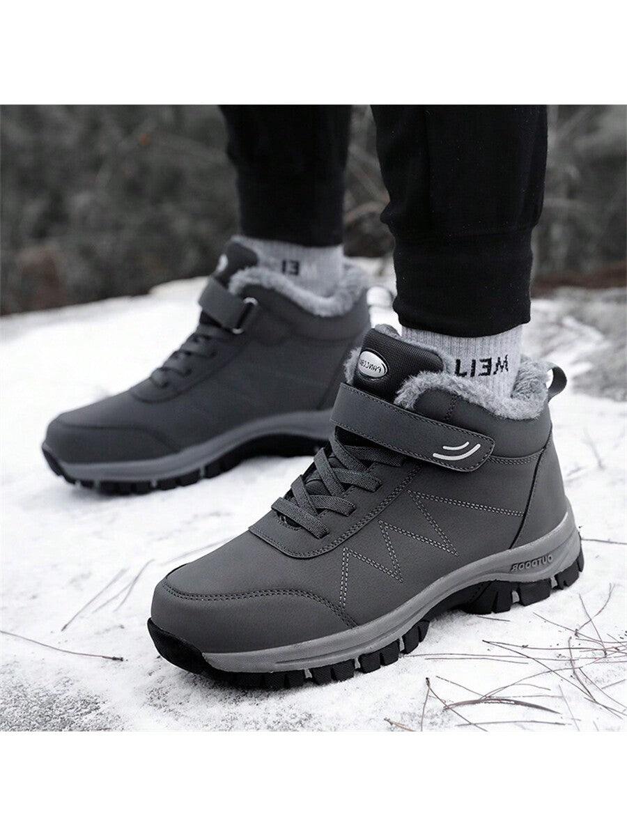 Women's Climbing Shoes Fashion Thermal Lined Sports Shoes Black Sports Shoes High-Top Shoes