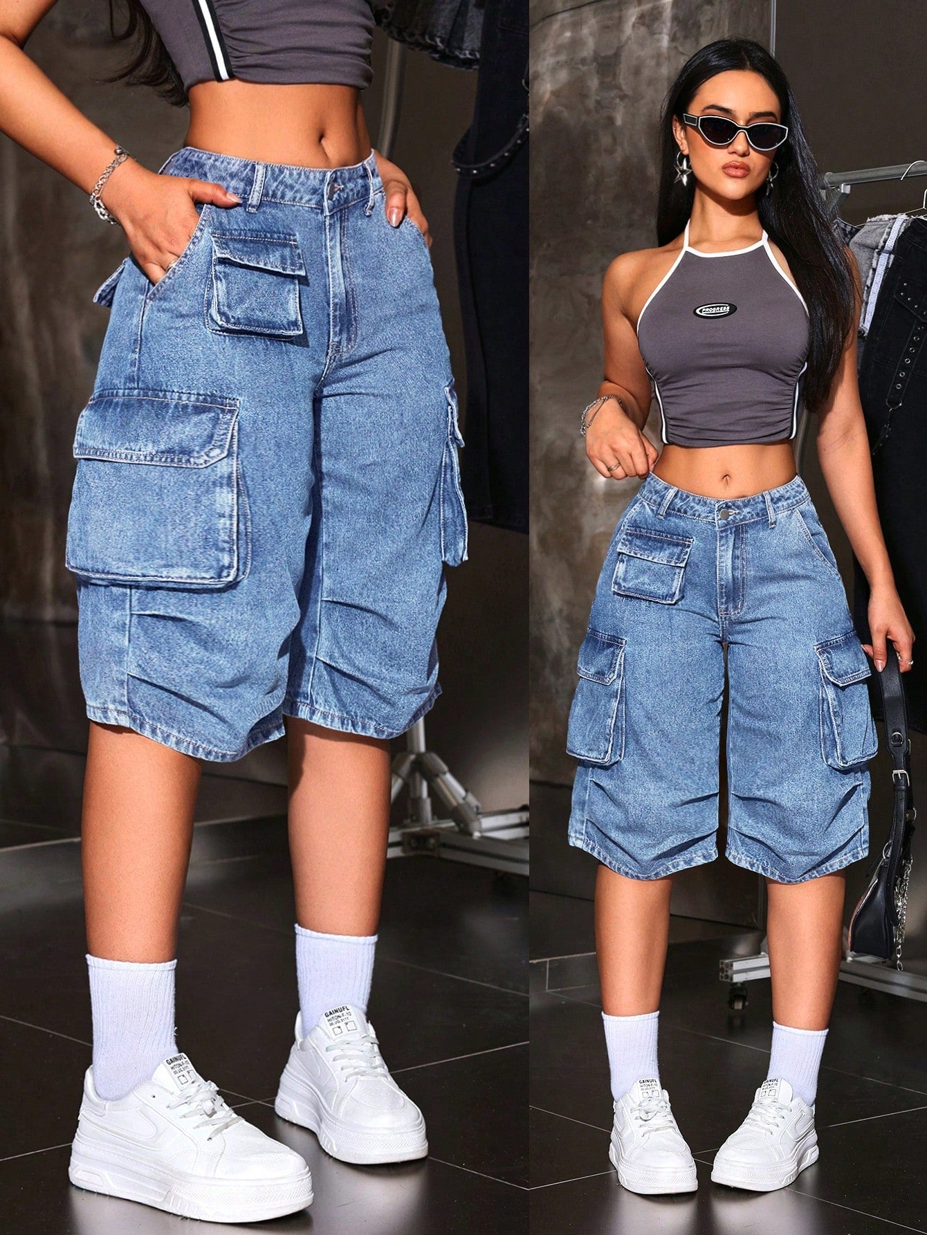 ICON Women's Casual Denim Shorts For Summer