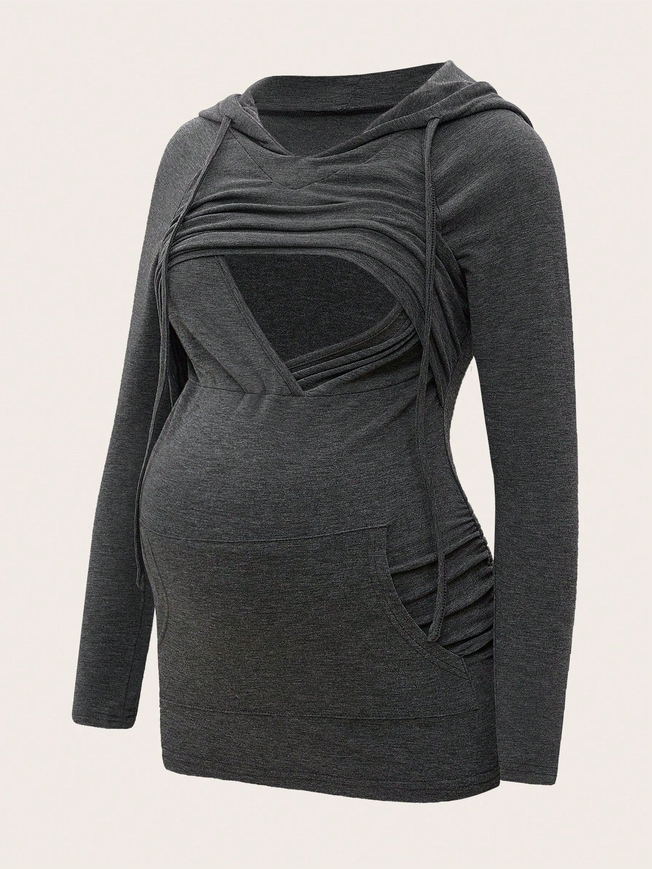 Maternity Long Sleeve Hooded Nursing Clothes