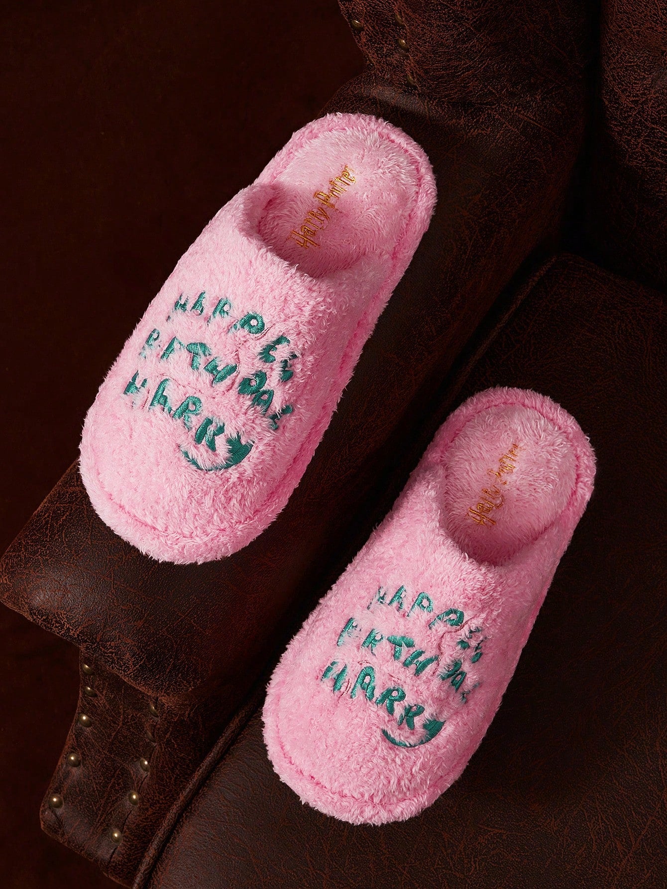 TOM & JERRY X  Cartoon Embroidered Plush Ladies' House Slippers, For Christmas Fall New Year Holiday