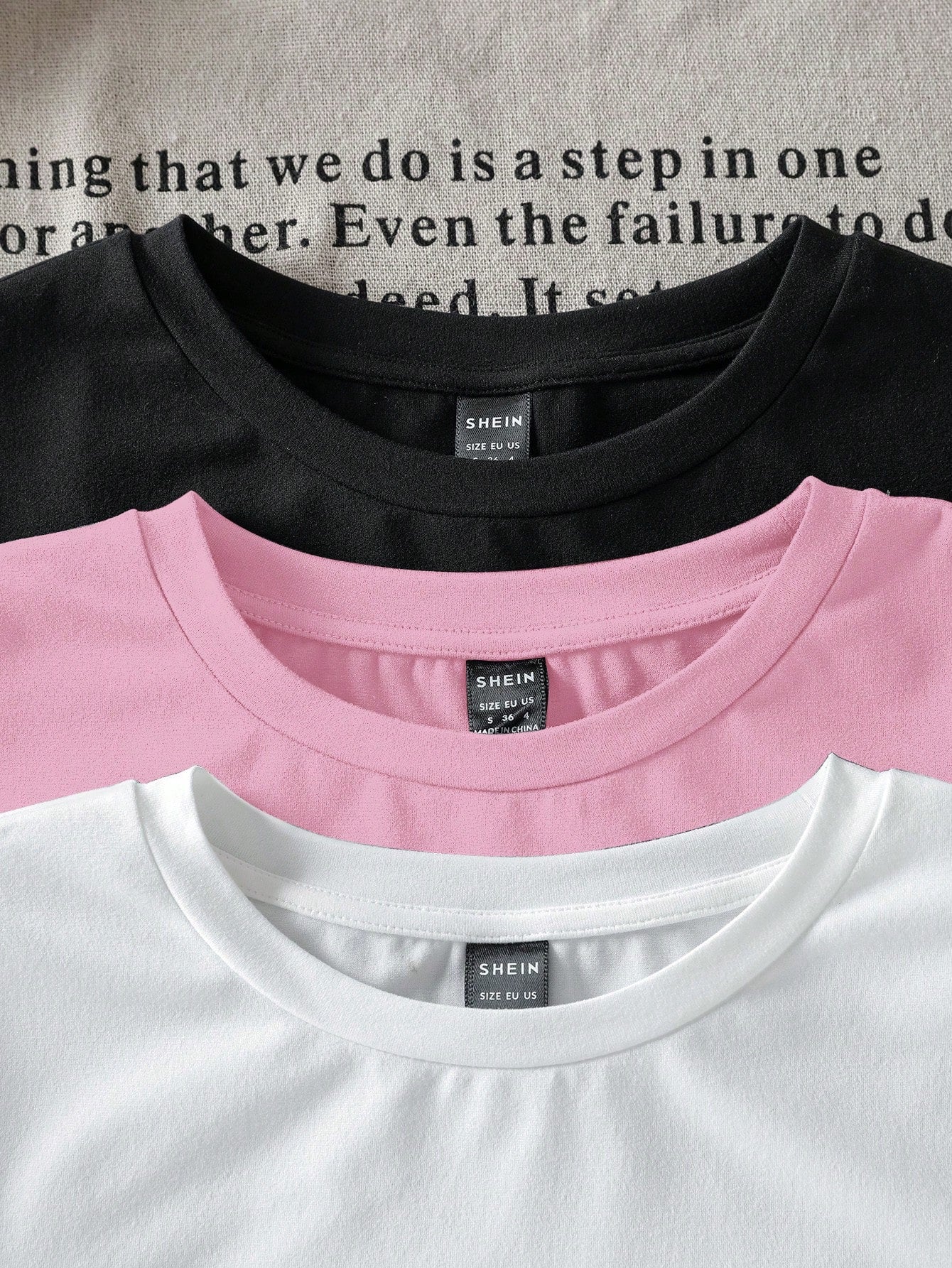 EZwear 3pcs Set Women Casual Letter Print Round Neck Slim Fit Long Sleeve T-Shirt Outfit, Suitable For Autumn