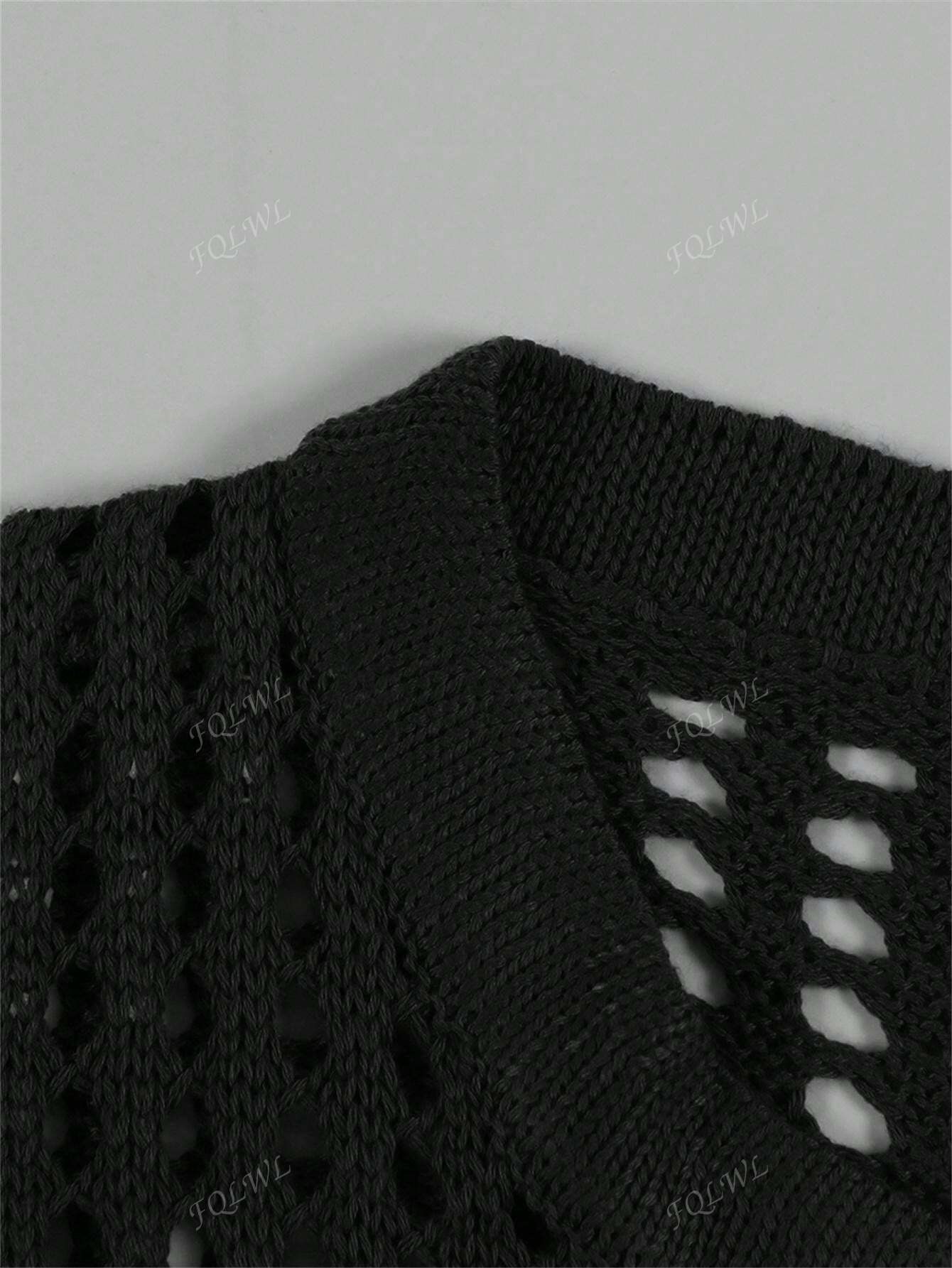 Summer Women's Casual Knitted Tops Street Mesh Breathable Round Neck Short-Sleeved Casual Knitted T-Shirt