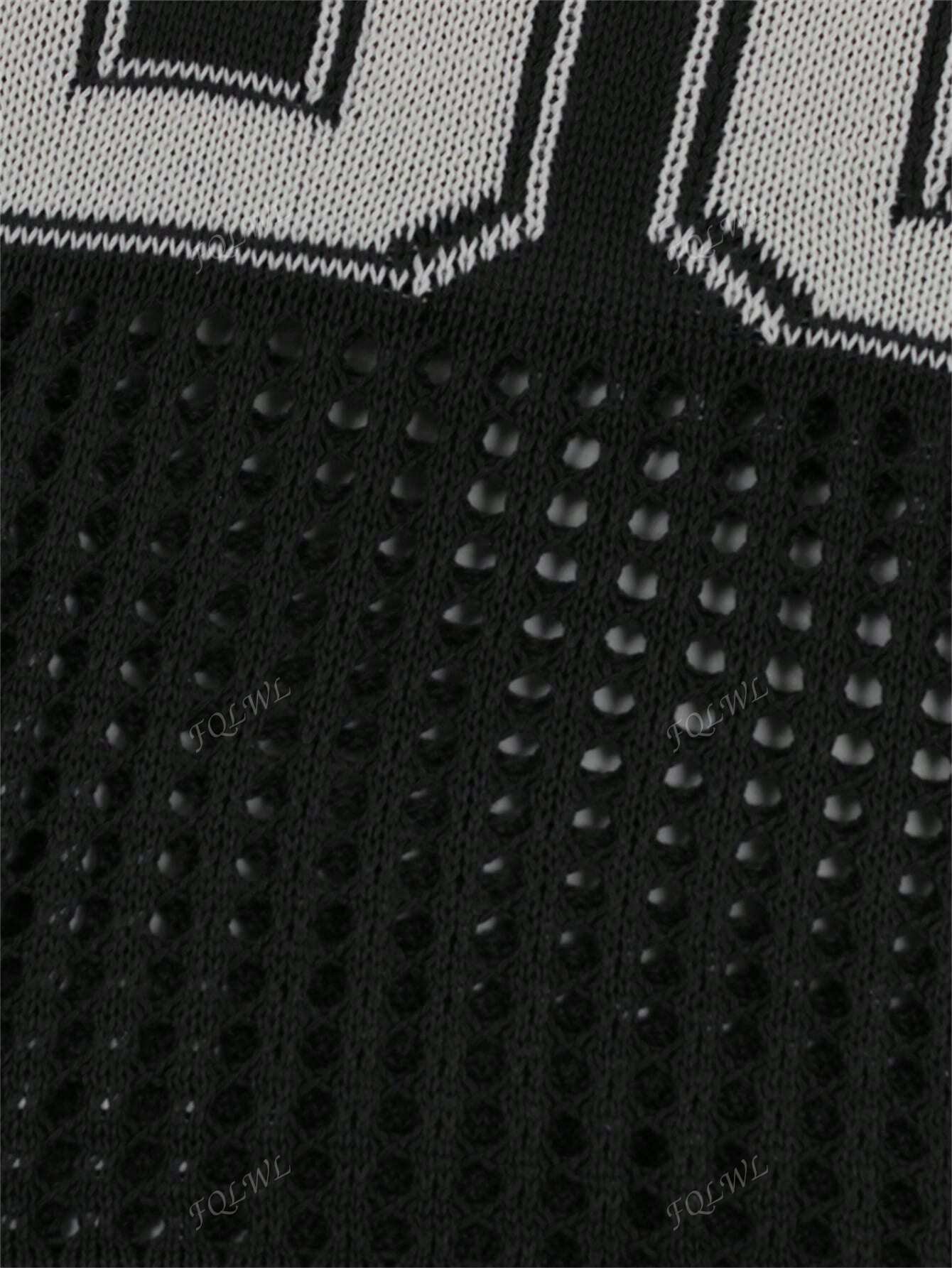 Summer Women's Casual Knitted Tops Street Mesh Breathable Round Neck Short-Sleeved Casual Knitted T-Shirt