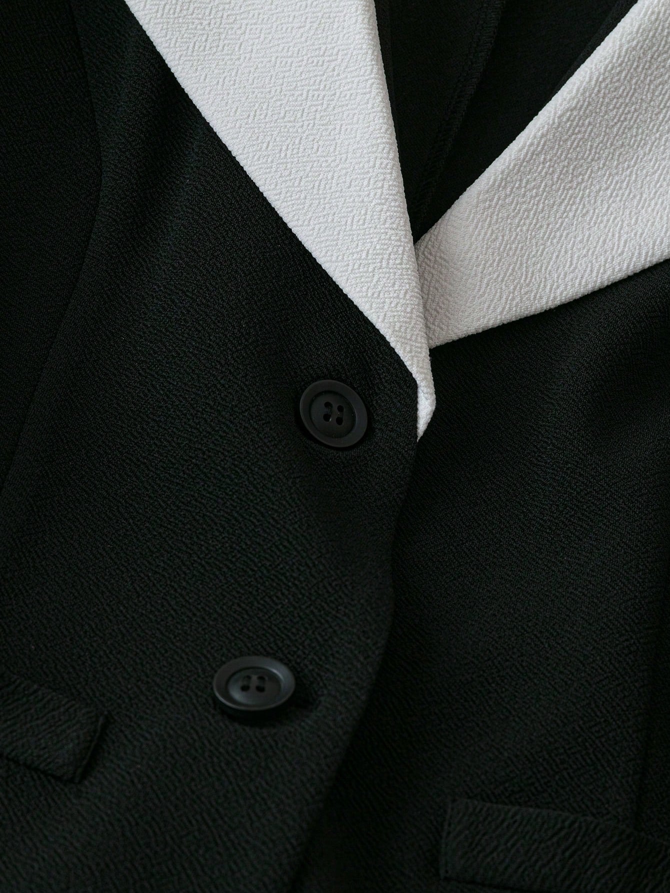 Clasi Women's Autumn Contrast Color Lapel Long Sleeve Jacket And Pants Casual Business Suit Set